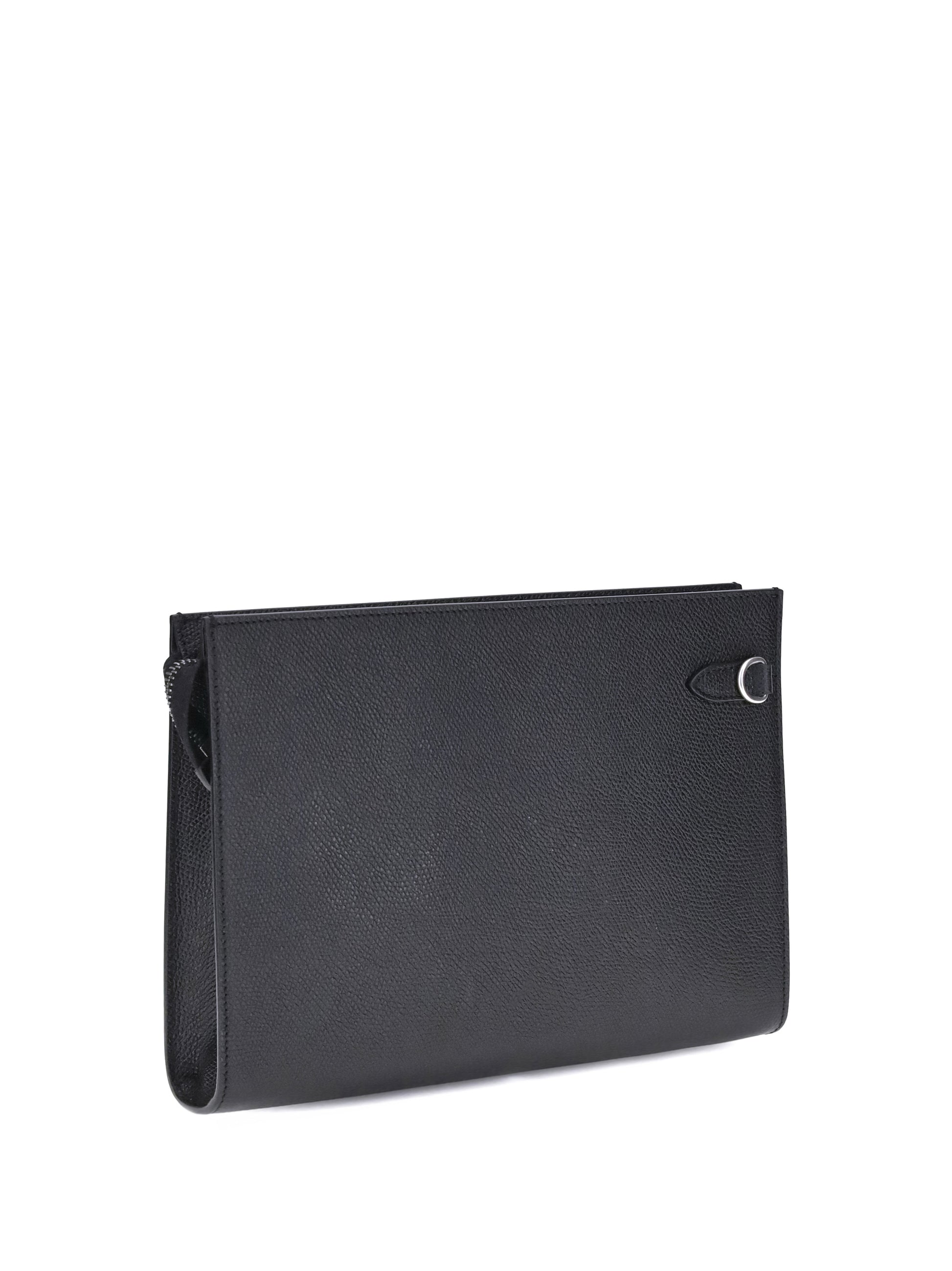 Valentino Garavani Men Pouch | Vlogo Signature | Vit.Soft Grain VALENTINO GARAVANI