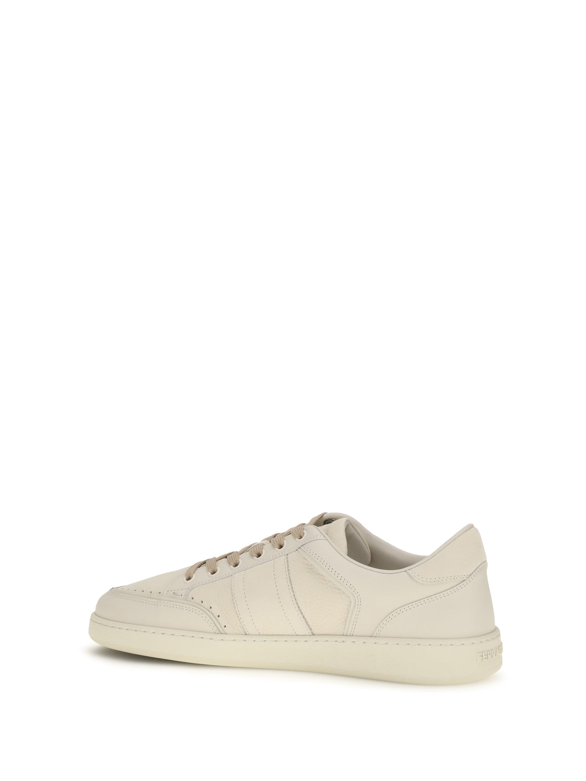 Ferragamo Men Leather Sneakers With Logo FERRAGAMO