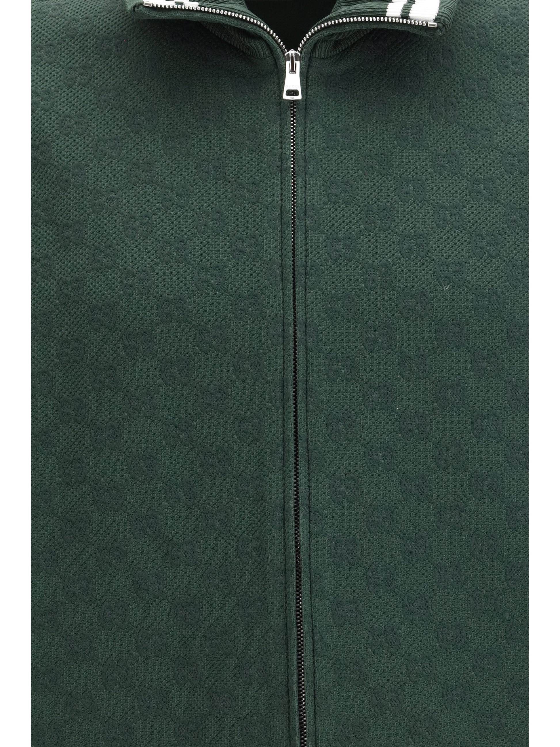 Gucci Men Gg Technical Jersey Zip Jacket GUCCI