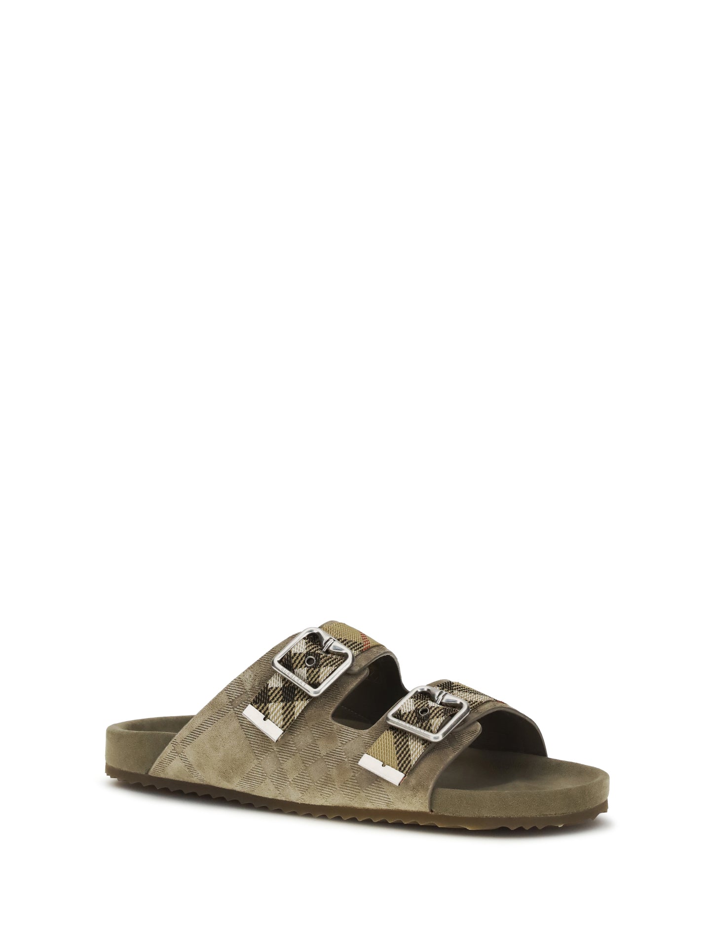 Burberry Men Urchin Suede Check Sandals BURBERRY