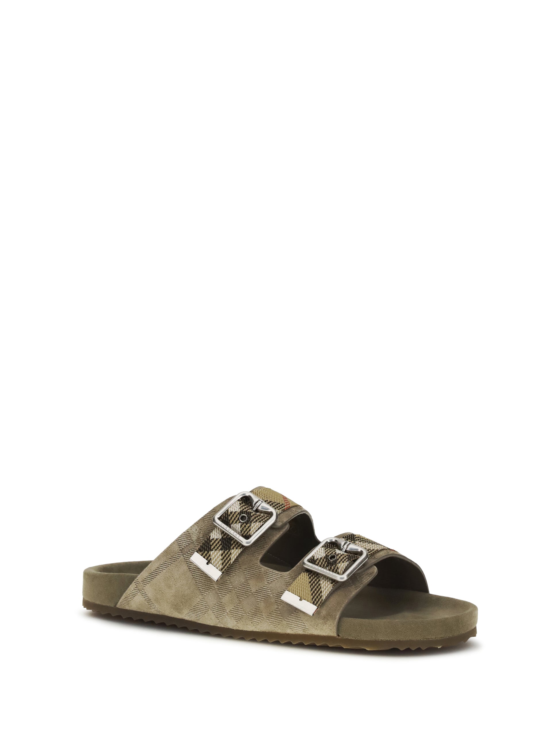 Burberry Men Urchin Suede Check Sandals BURBERRY