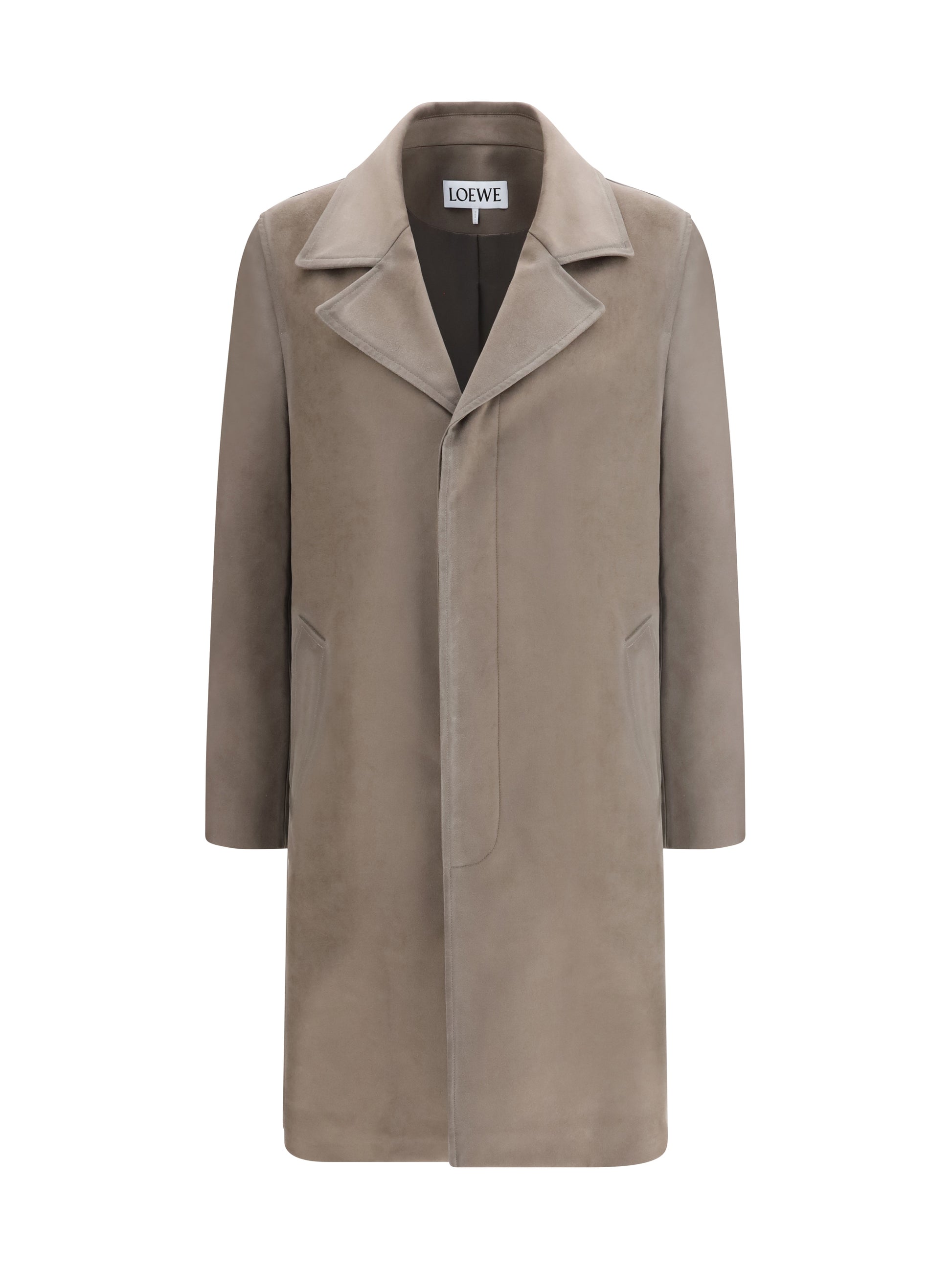 Loewe Men Single-Breasted Brushed Cotton-Blend Fustian Coat LOEWE