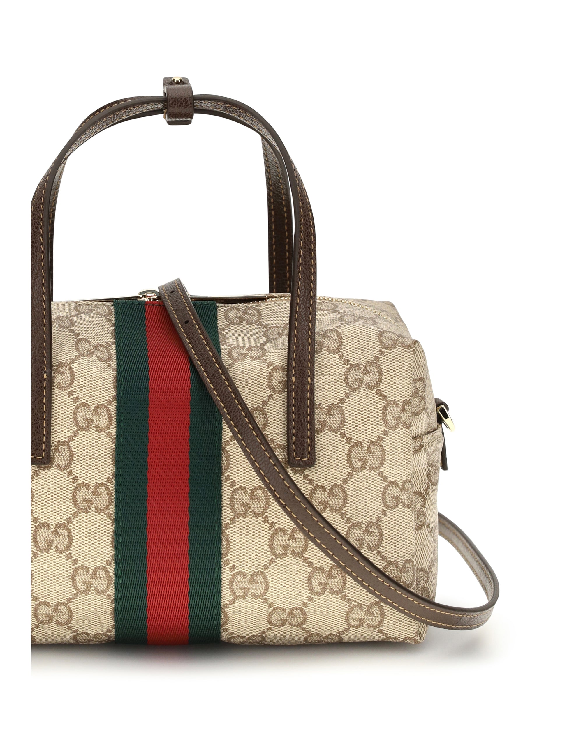 Gucci Women Mini Boston Handbag With Web Stripe GUCCI