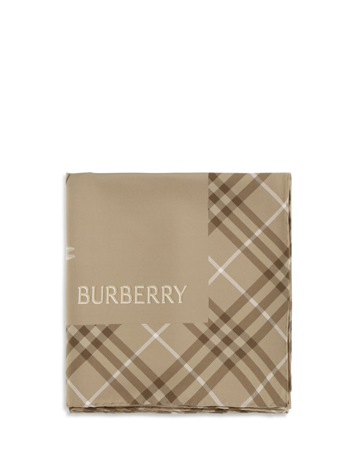 Burberry Men Silk Scarf With Archive Equestrian Knight BURBERRY
