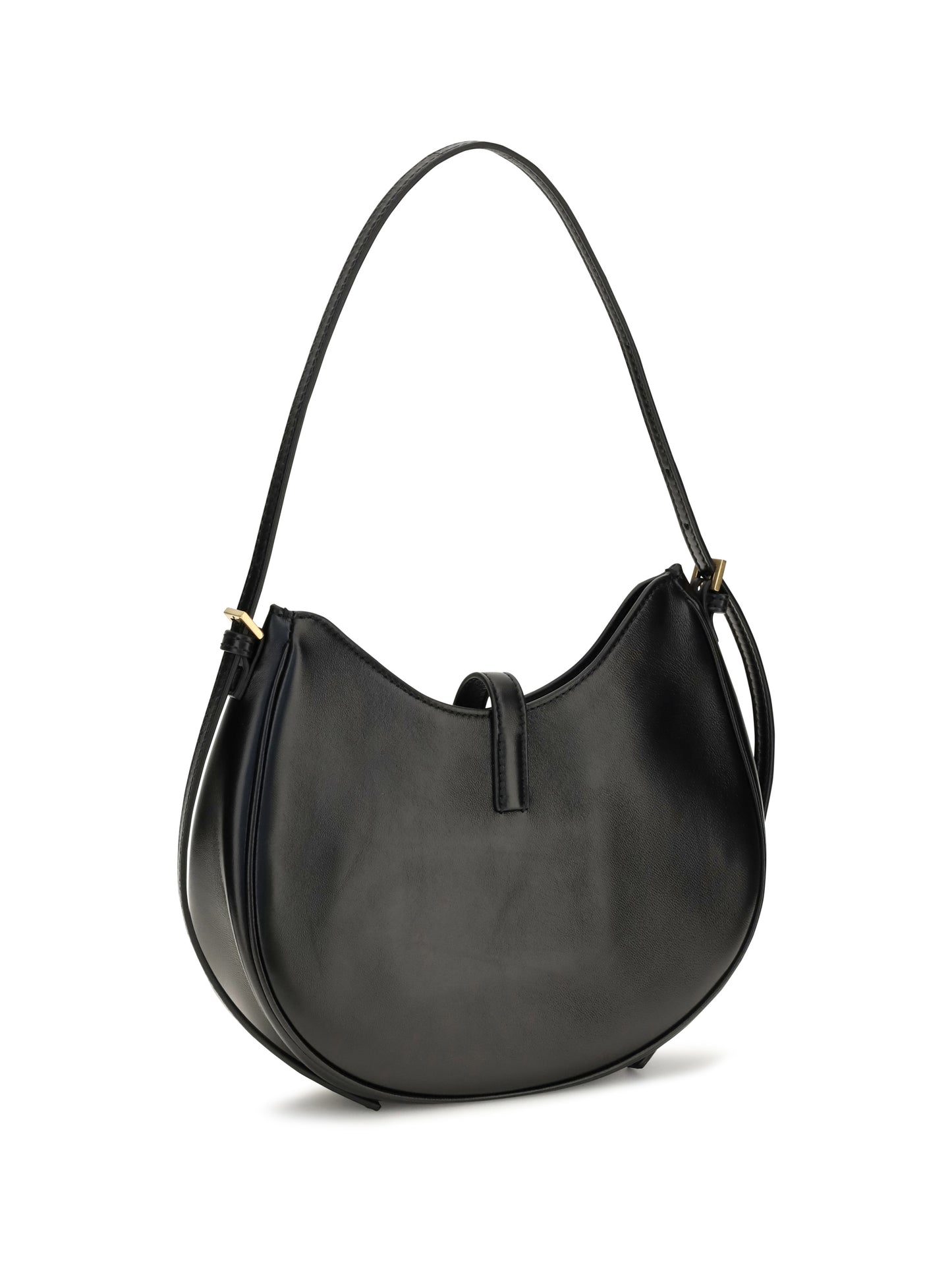 Versace Women Small Emblème Hobo Lambskin Shoulder Bag VERSACE