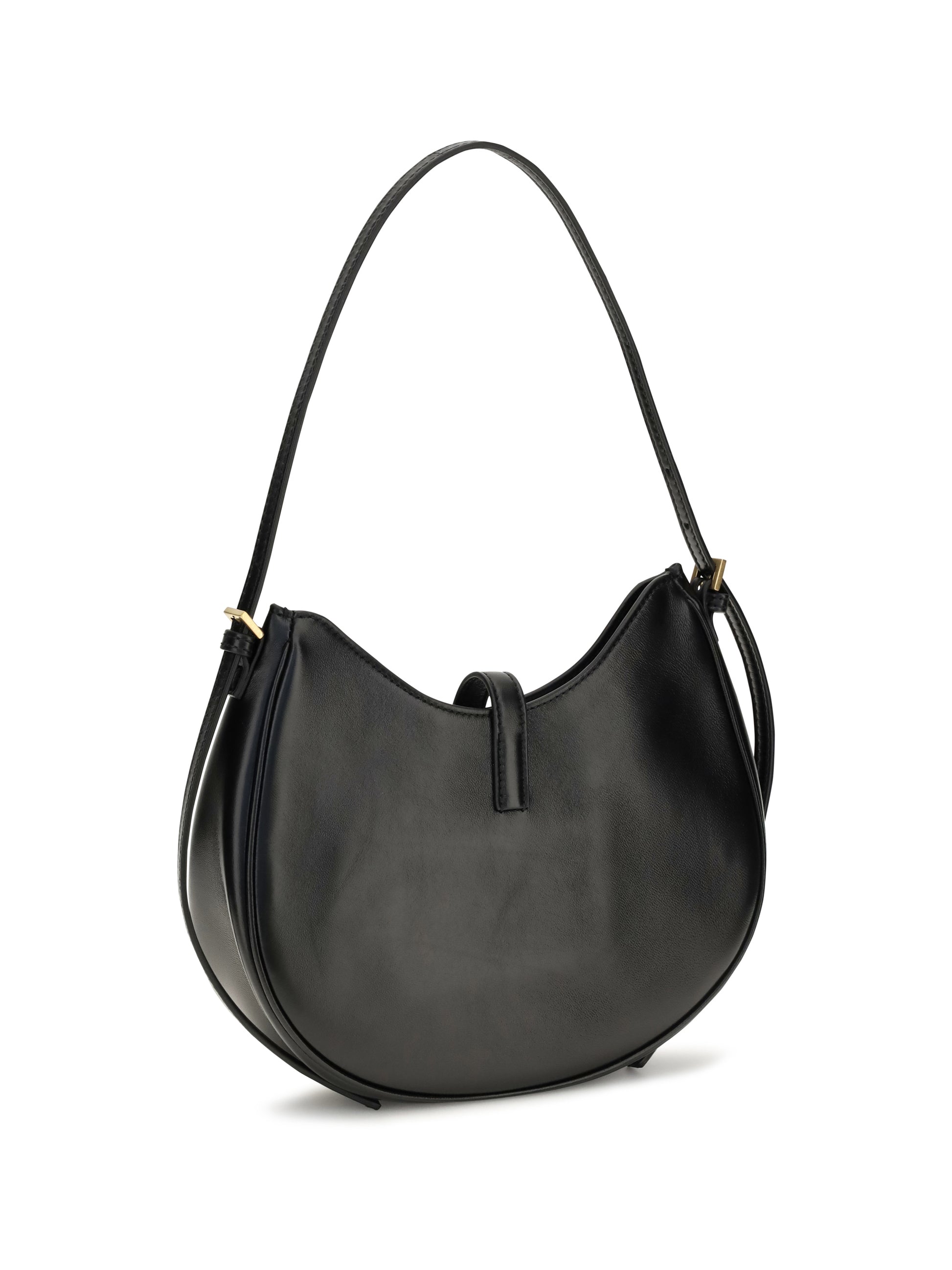 Versace Women Small Emblème Hobo Lambskin Shoulder Bag VERSACE
