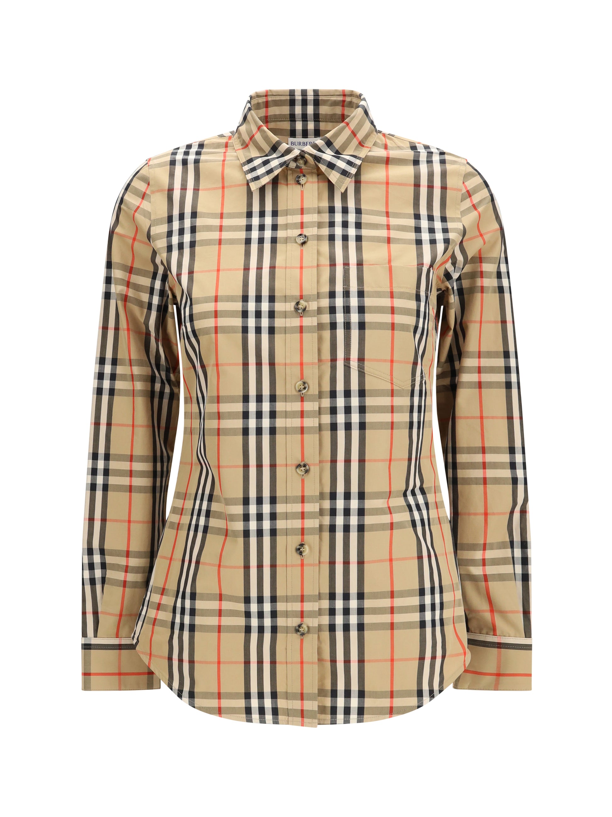 Burberry Women Stretch Cotton Check Shirt BURBERRY