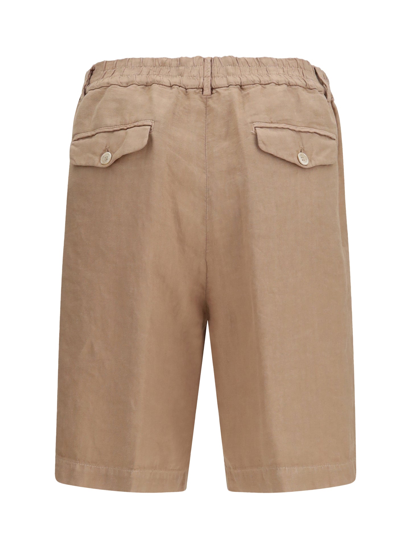 Brunello Cucinelli Men Lightweight Délavé Linen Shorts BRUNELLO CUCINELLI