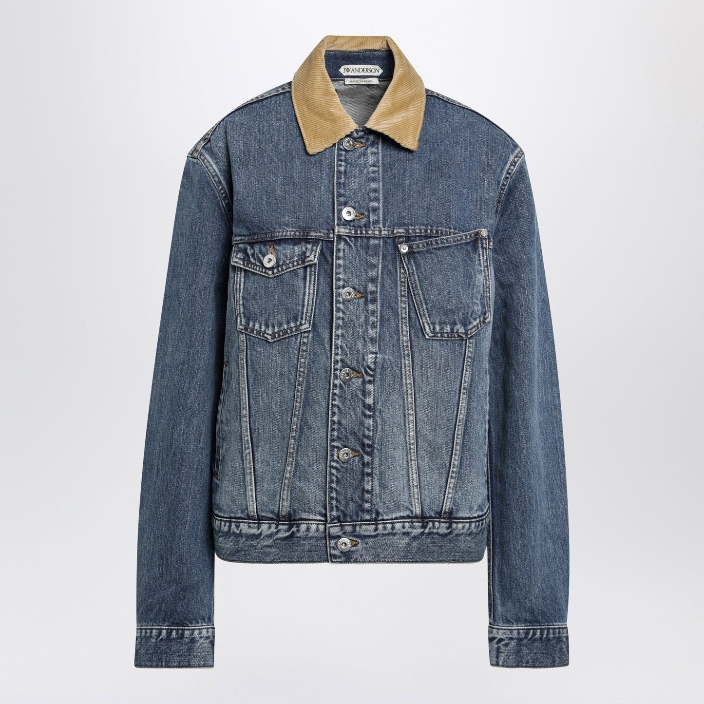 Jw Anderson Denim Jacket In Mid Blue Cotton Women J.W. ANDERSON