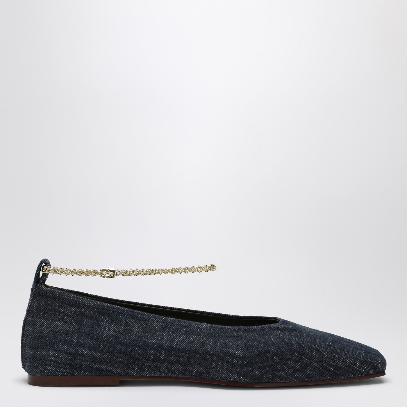 Maria Luca Navy Blue Denim Augusta Ballerina Women MARIA LUCA