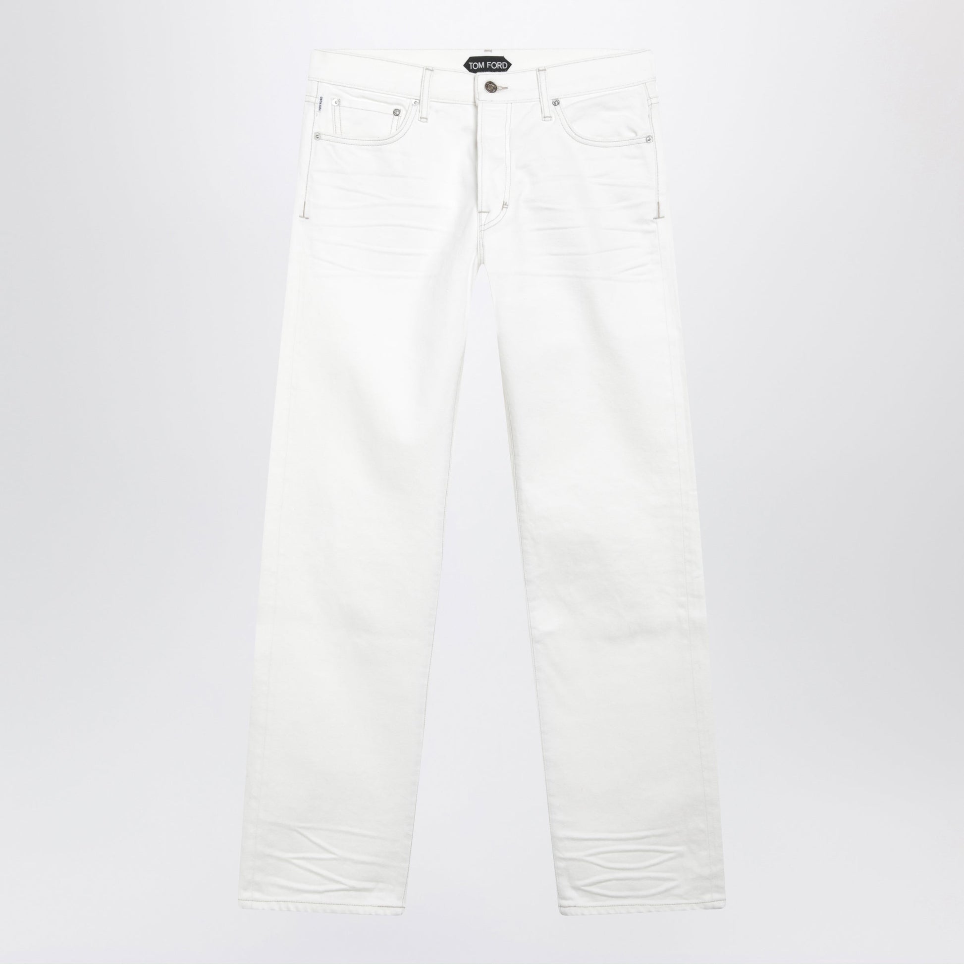 Tom Ford White Jeans With Biker-Effect Details Men TOM FORD