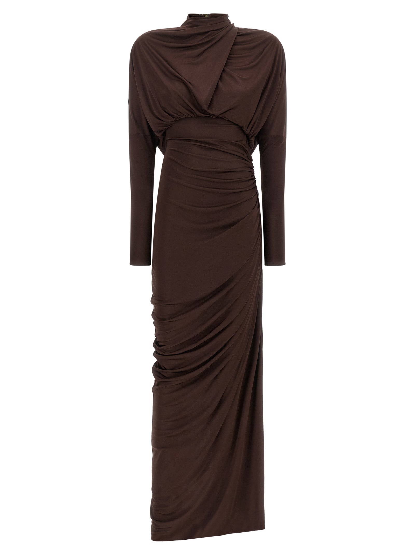 Balmain Women Draped Jersery Dress BALMAIN