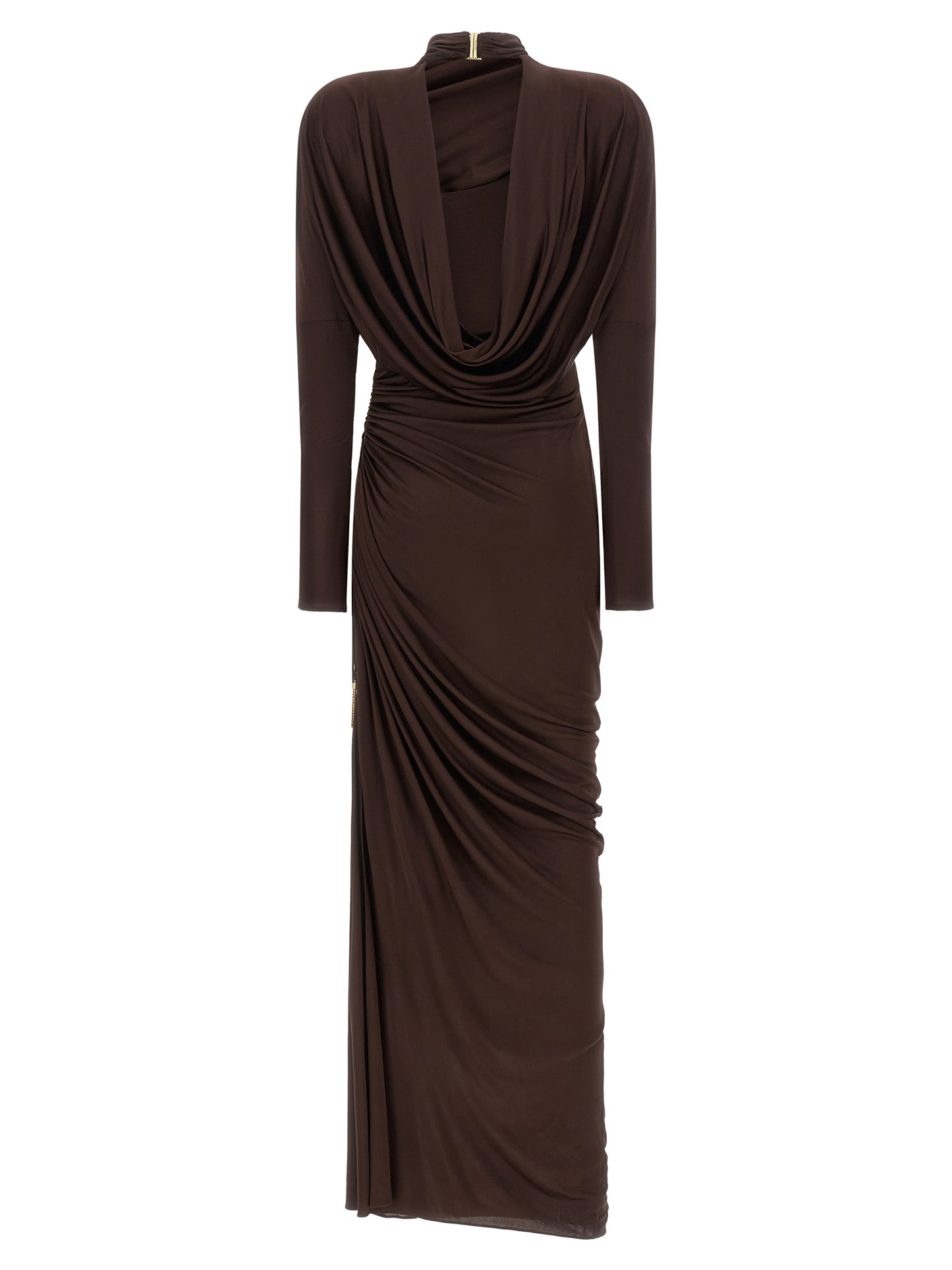 Balmain Women Draped Jersery Dress BALMAIN