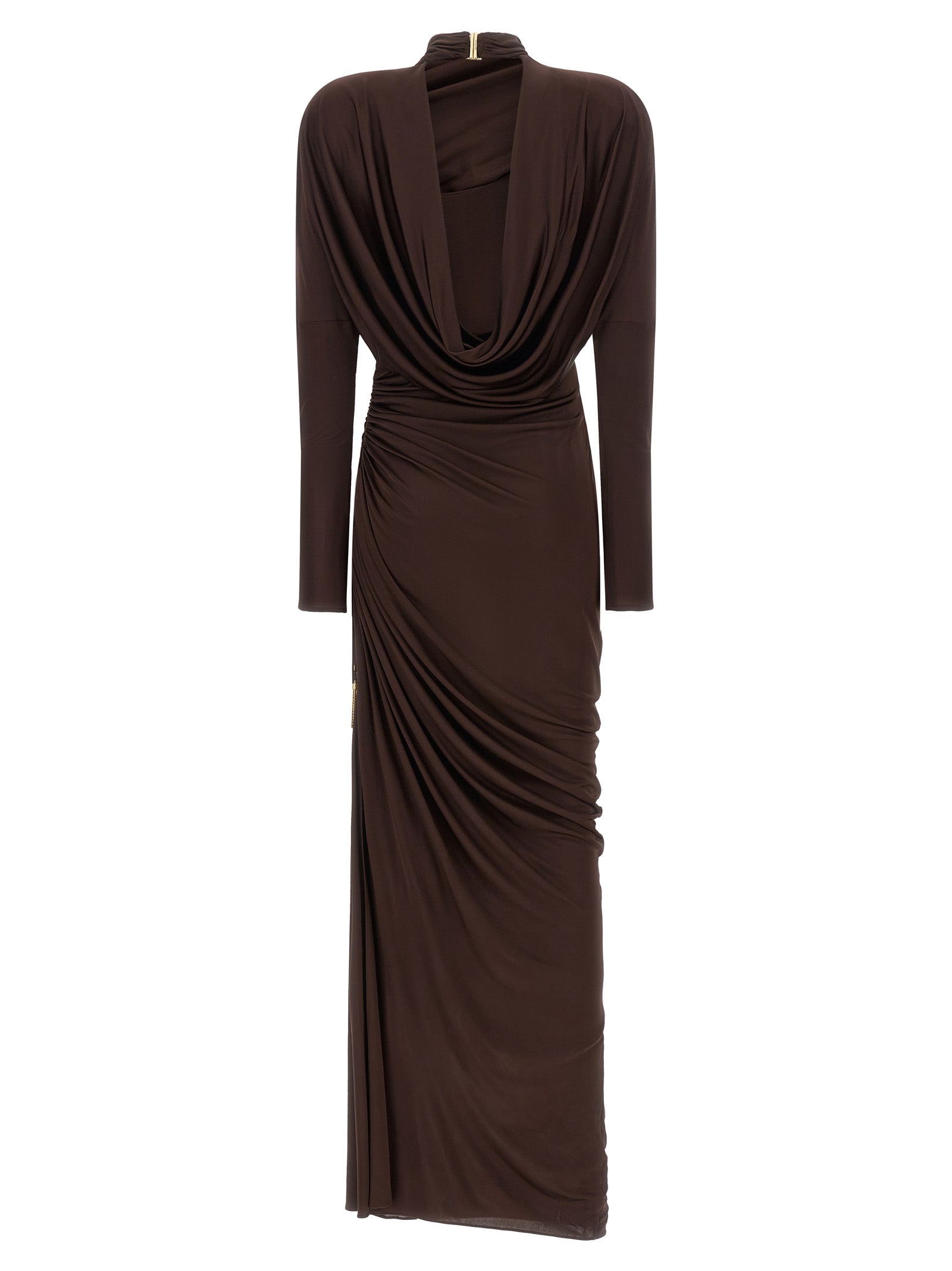 Balmain Women Draped Jersery Dress BALMAIN