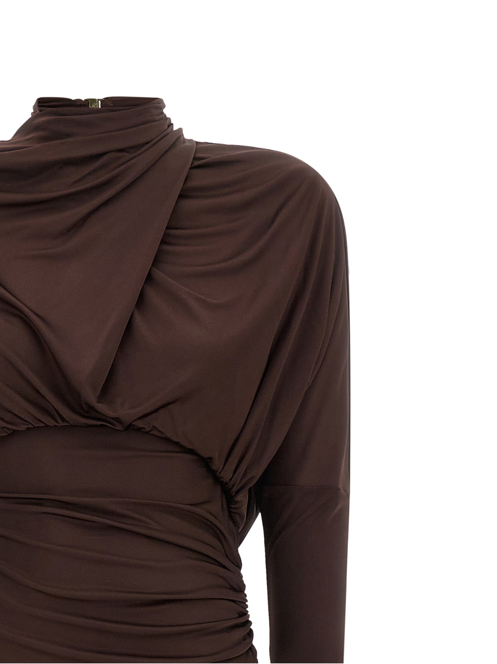 Balmain Women Draped Jersery Dress BALMAIN