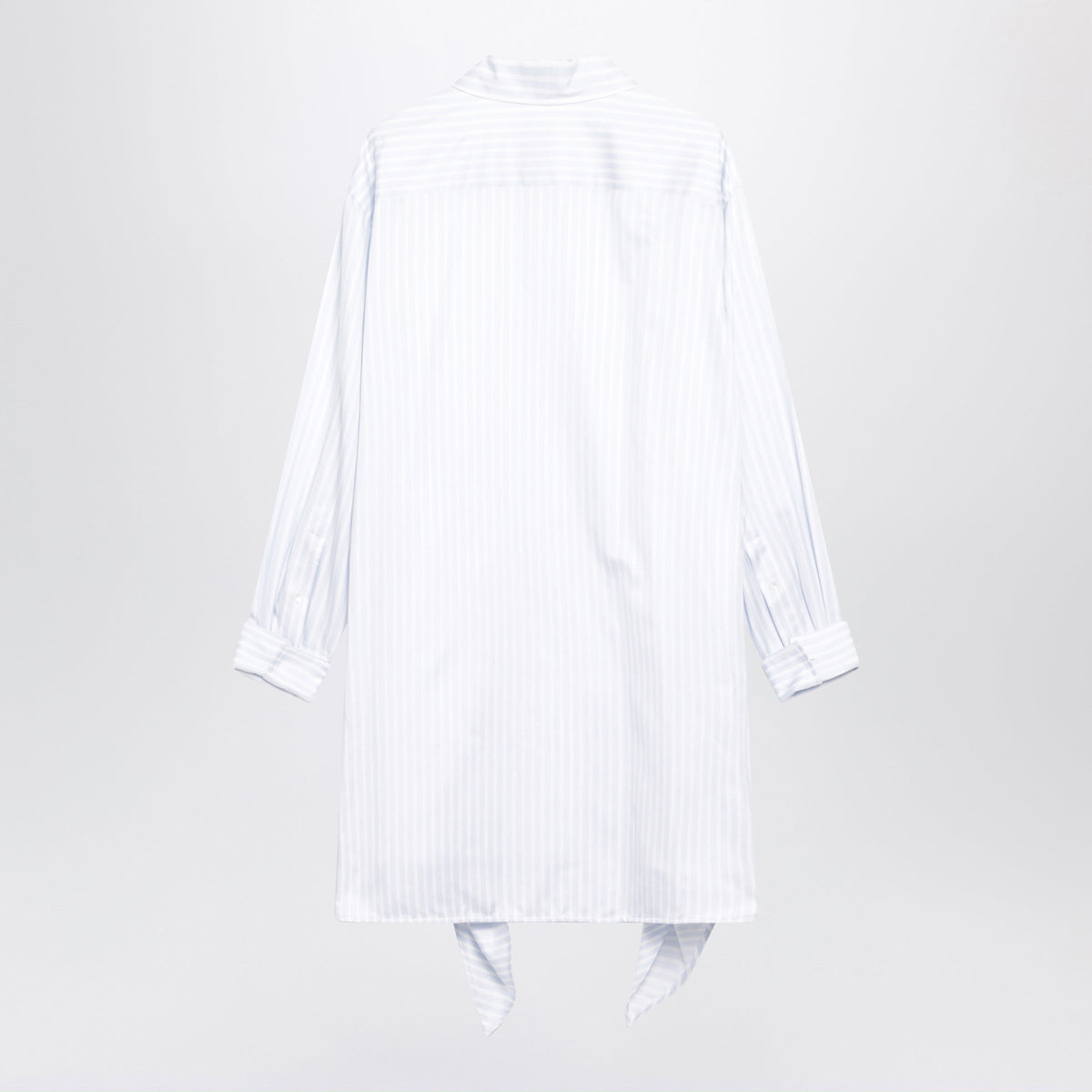 Jw Anderson White And Light Blue Shirt Dress With Side Knot Women J.W. ANDERSON