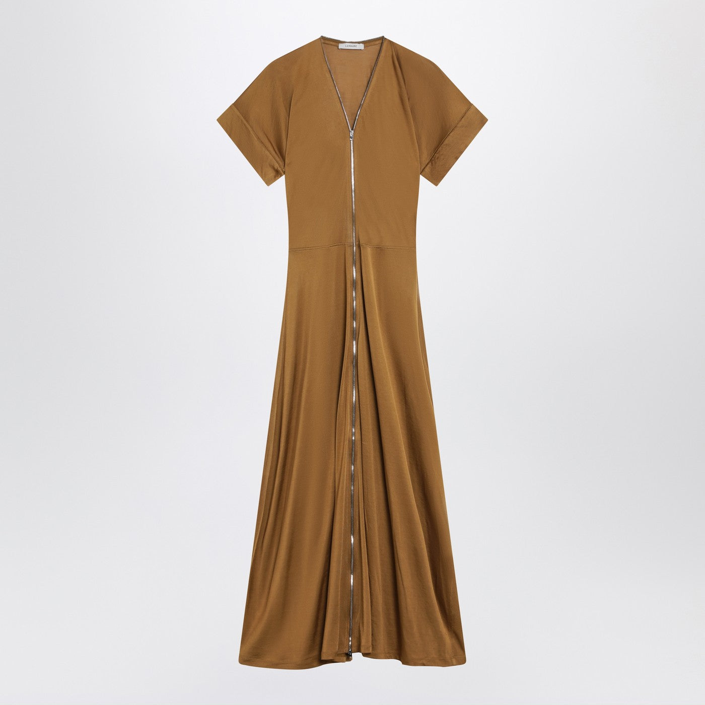 Lemaire Cinnamon-Brown Zip-Up Dress In Cotton-Viscose Jersey Women LEMAIRE