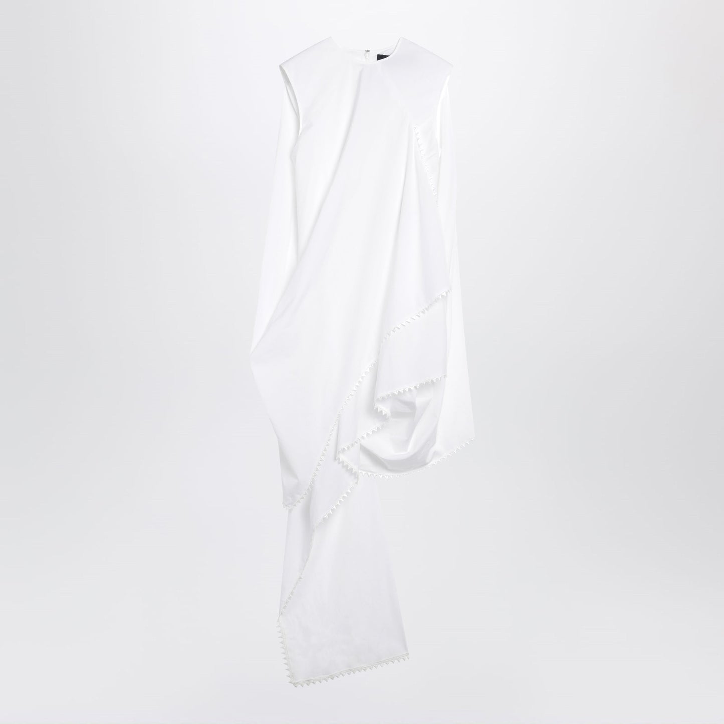 Jacquemus White Asymmetric Cotton Dress Women JACQUEMUS
