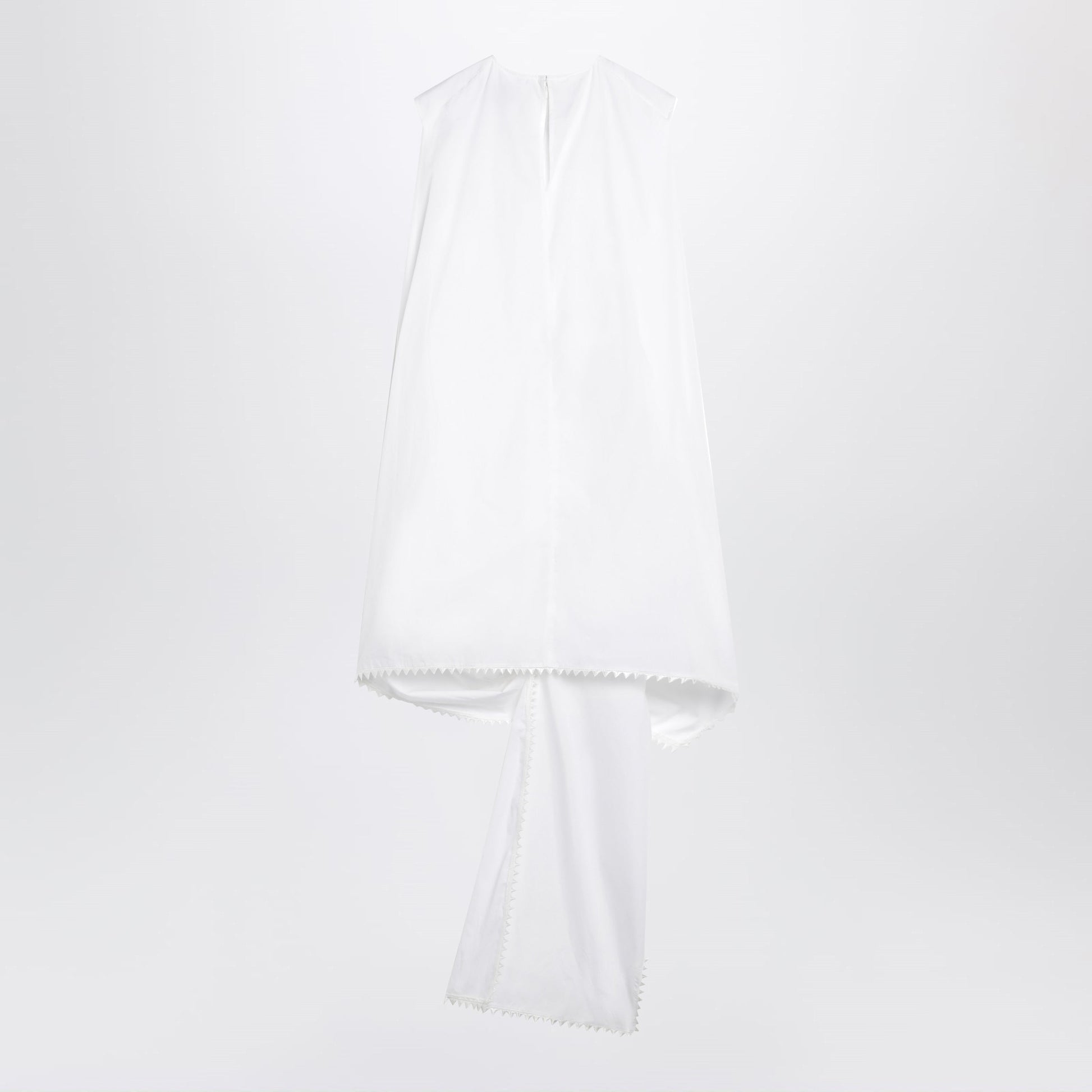 Jacquemus White Asymmetric Cotton Dress Women JACQUEMUS