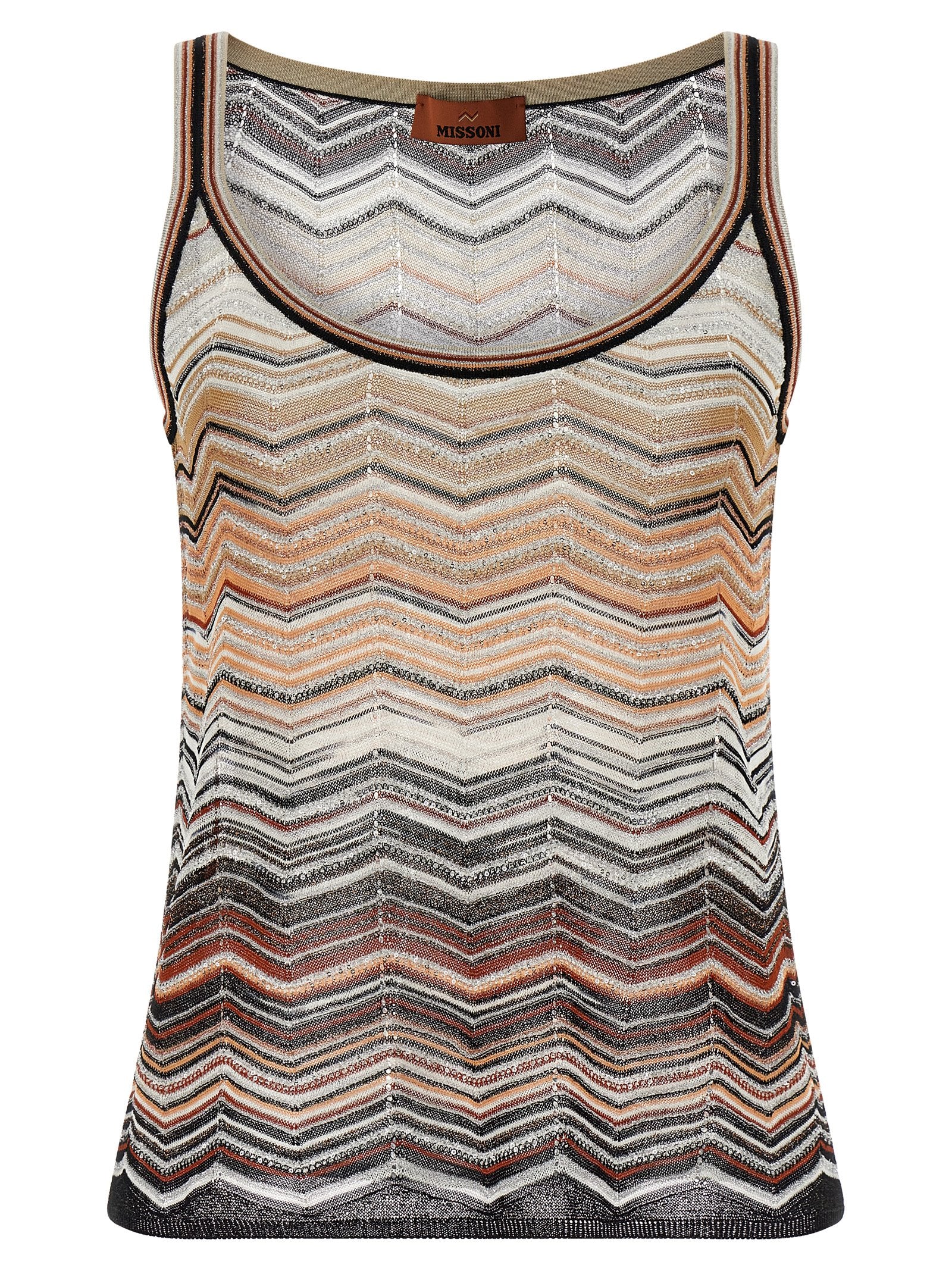 Missoni Women Tank Top Chevron Lamé MISSONI