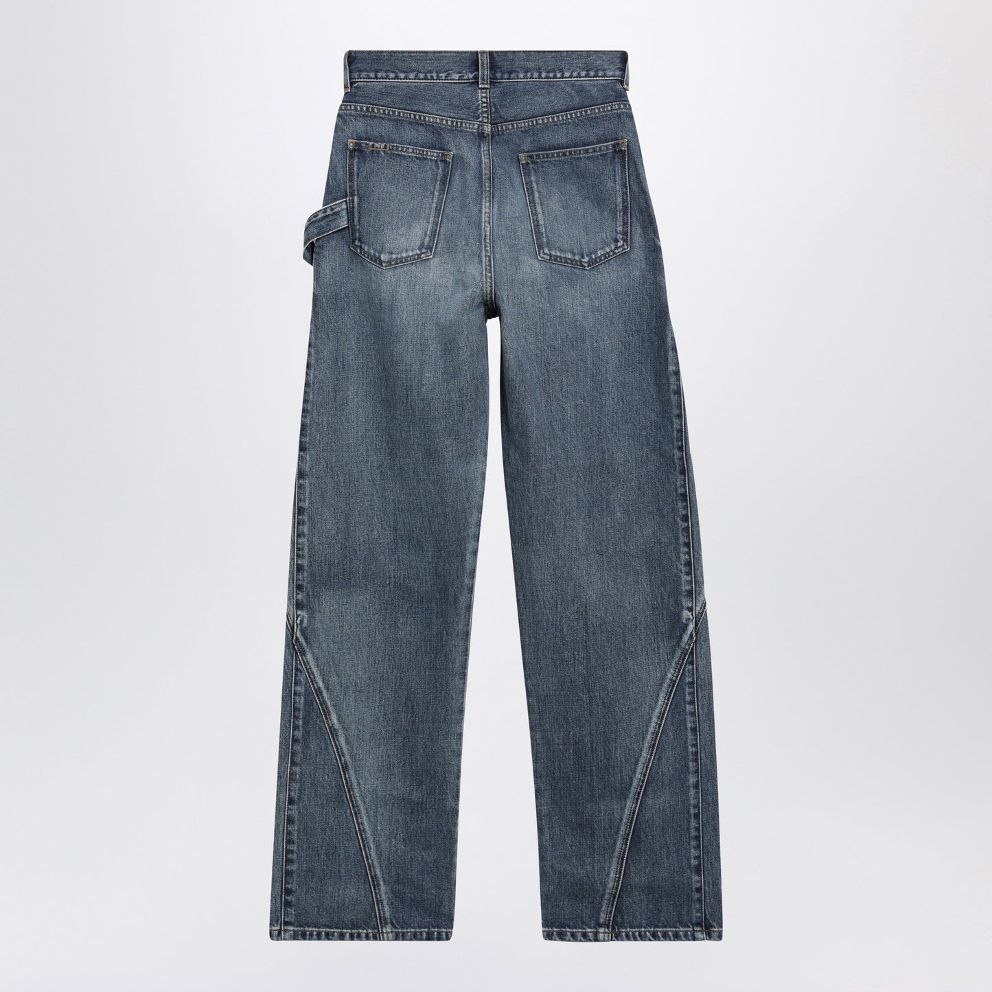 Jw Anderson Workwear Twisted Mid Blue Cotton Jeans Women J.W. ANDERSON