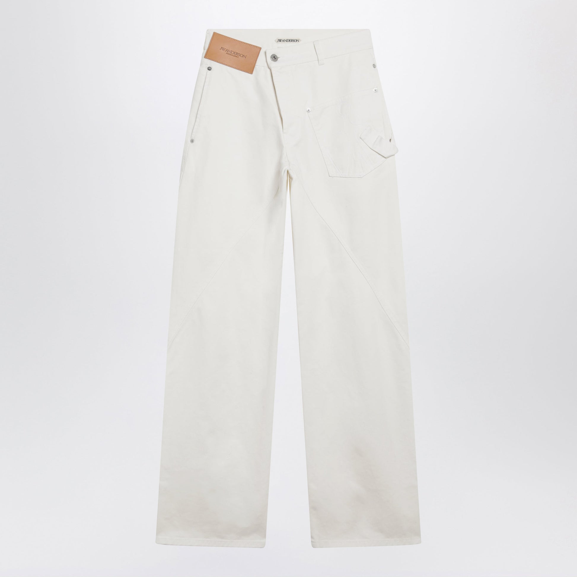 Jw Anderson White Twisted Denim Jeans Women J.W. ANDERSON