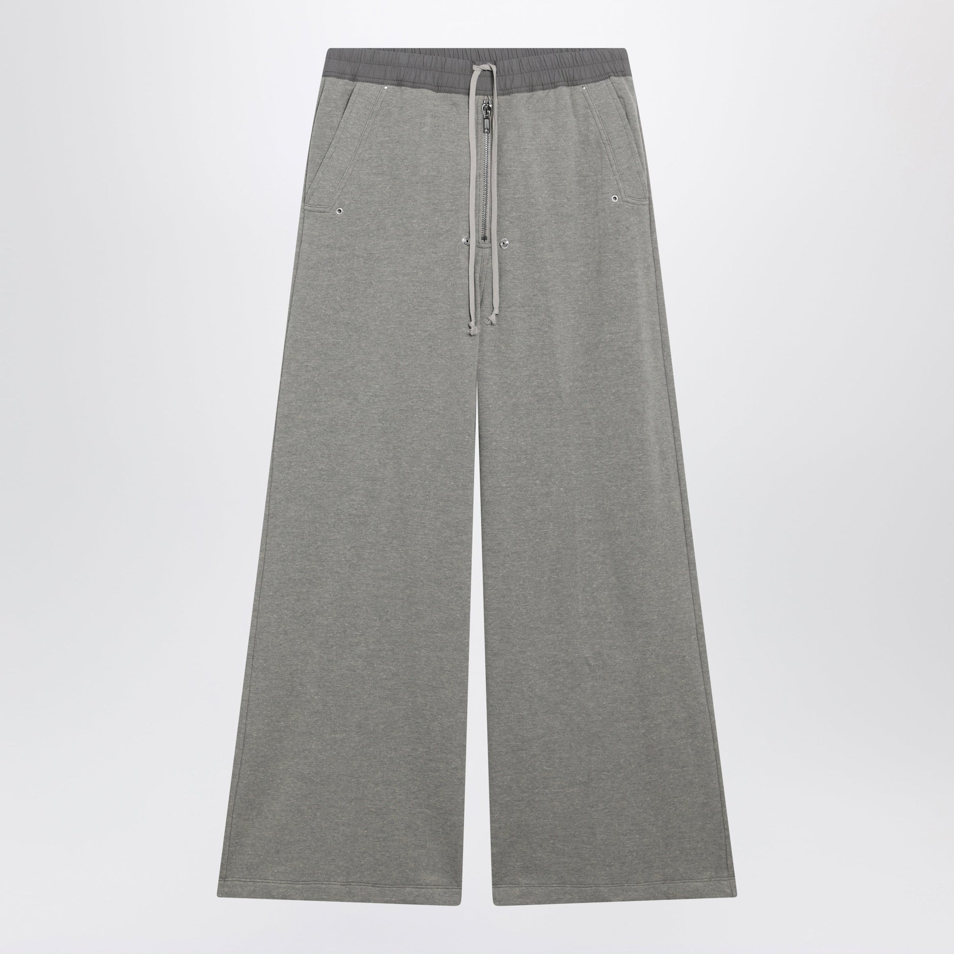 Drkshdw Geth Belas Wide-Leg Drawstring Cotton-Blend Trousers In Grey Men DRKSHDW