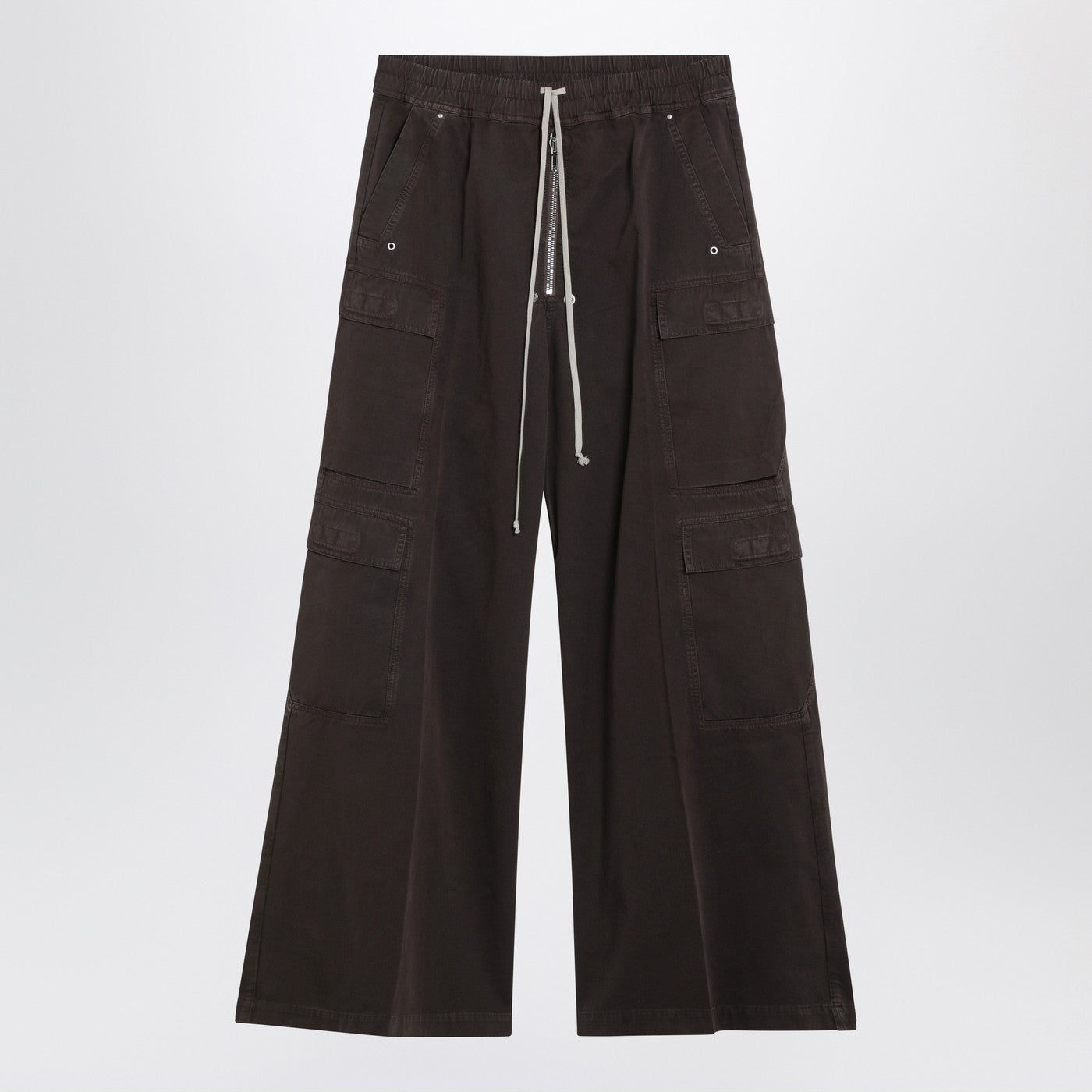 Drkshdw Dark Powder Grey Nylon Double Cargo Jumbo Belas Trousers Men DRKSHDW