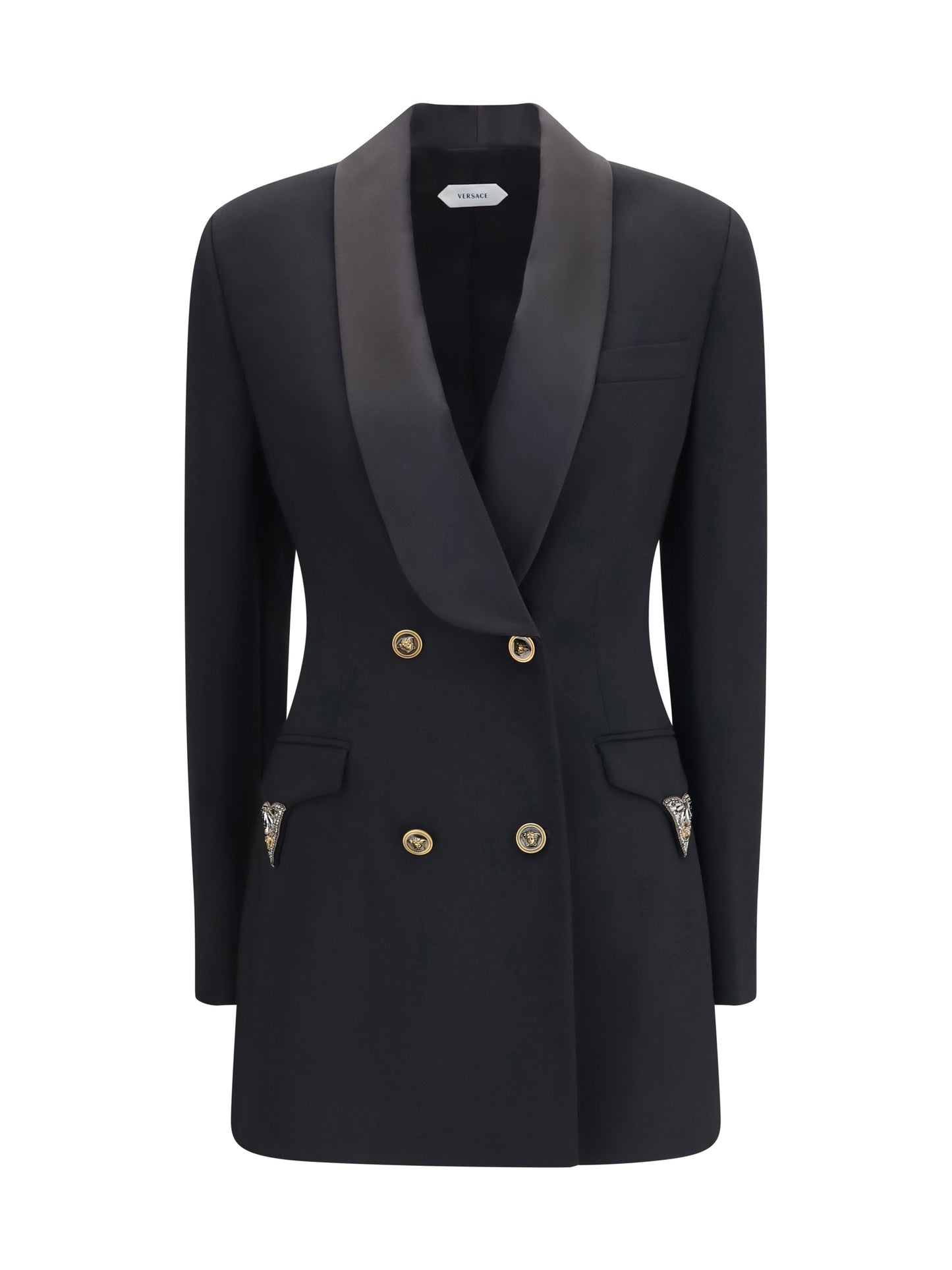 Versace Women Wool Double Breasted Blazer VERSACE