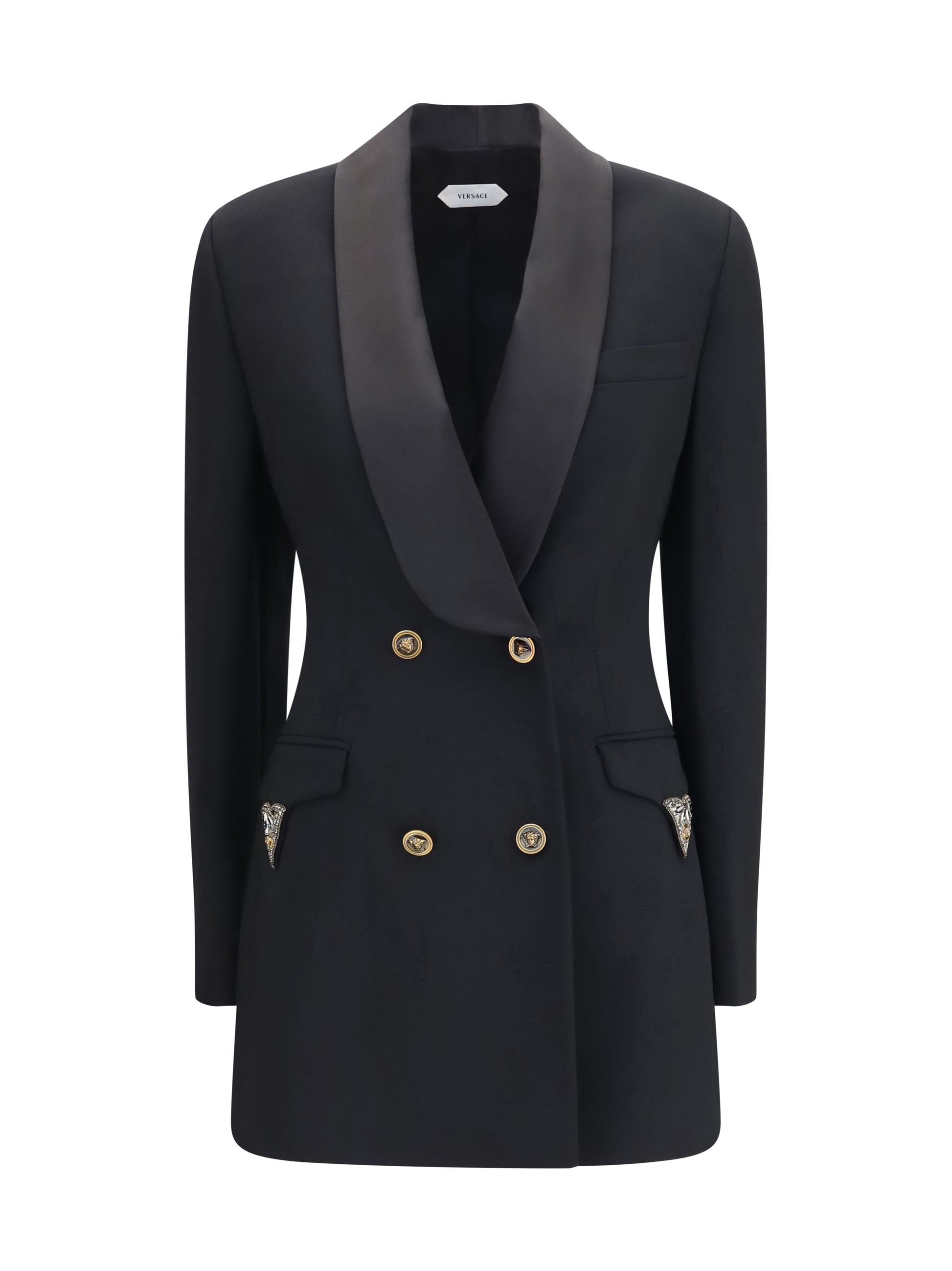 Versace Women Wool Double Breasted Blazer VERSACE