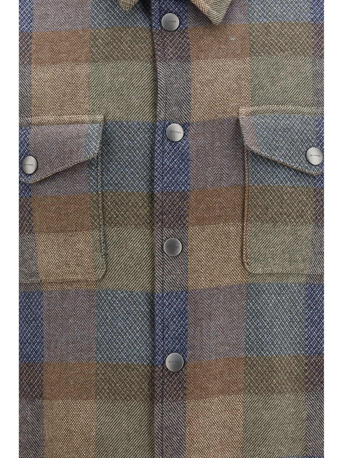 Etro Men Wool And Cashmere Check Shirt ETRO