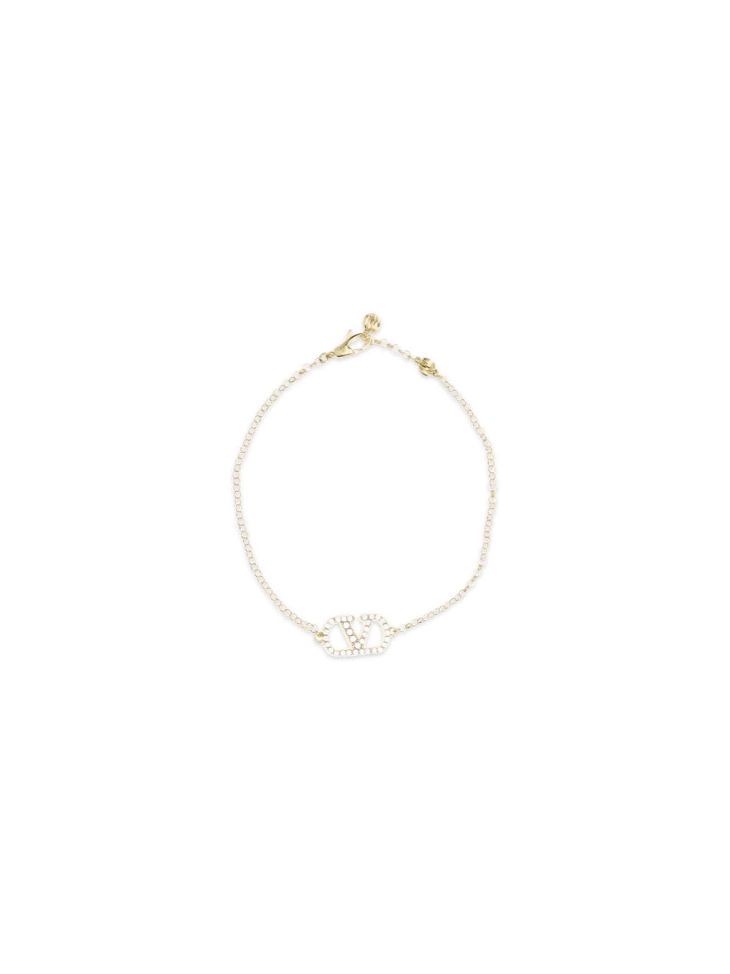 Valentino Garavani Women Vlogo Signature Bracelet In Metal And Swarovski® Crystals VALENTINO GARAVANI
