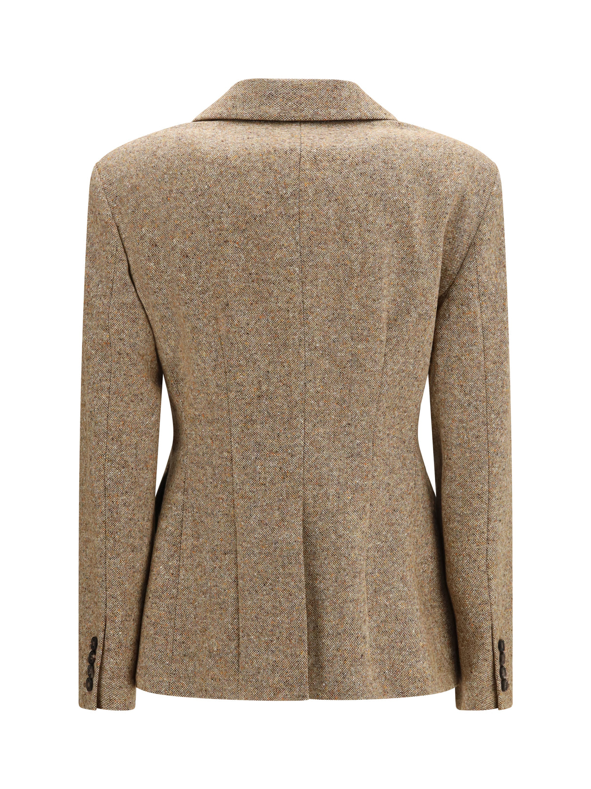 Brunello Cucinelli Women Virgin Wool Donegal Jacket With Monili BRUNELLO CUCINELLI