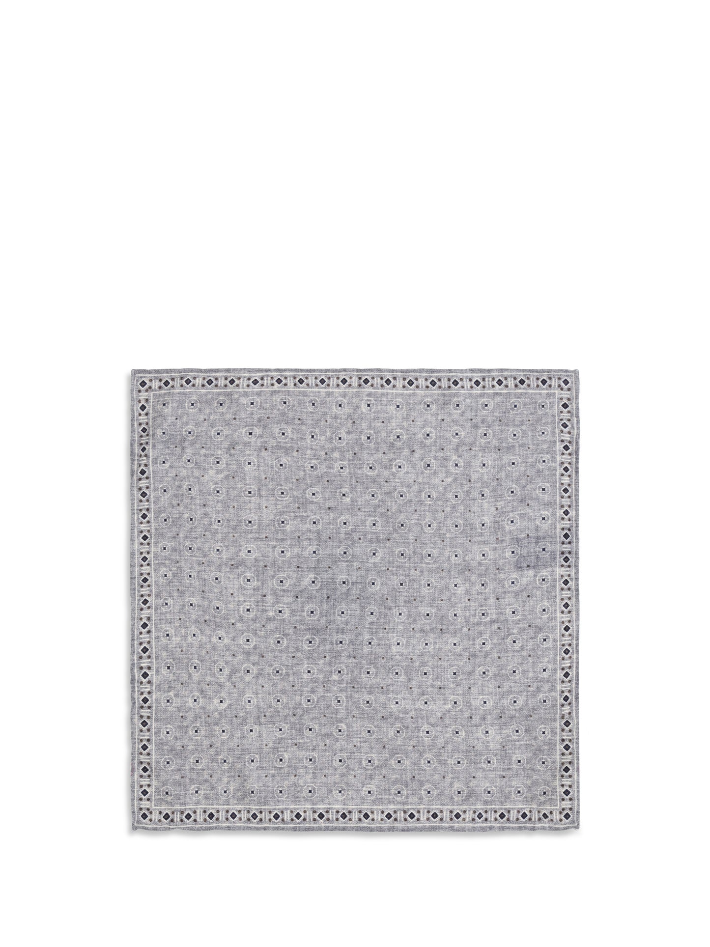 Brunello Cucinelli Men Ethnic-Patterned Silk Pocket Square BRUNELLO CUCINELLI