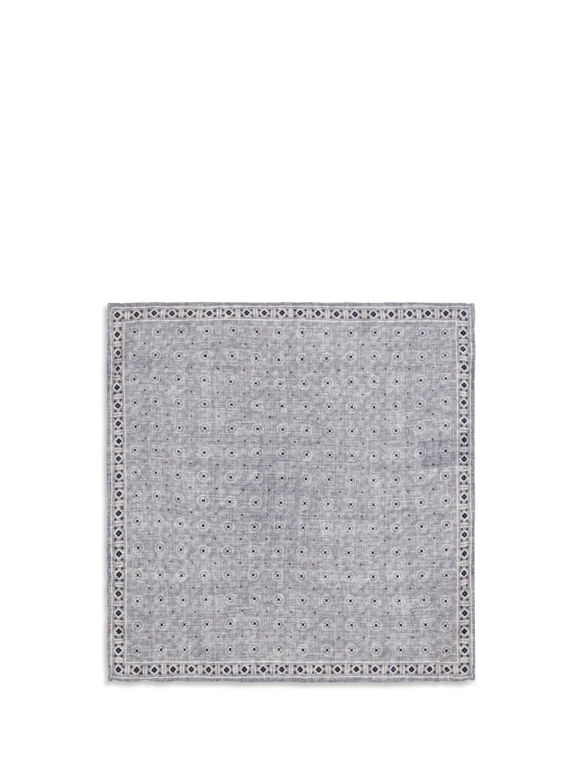 Brunello Cucinelli Men Ethnic-Patterned Silk Pocket Square BRUNELLO CUCINELLI