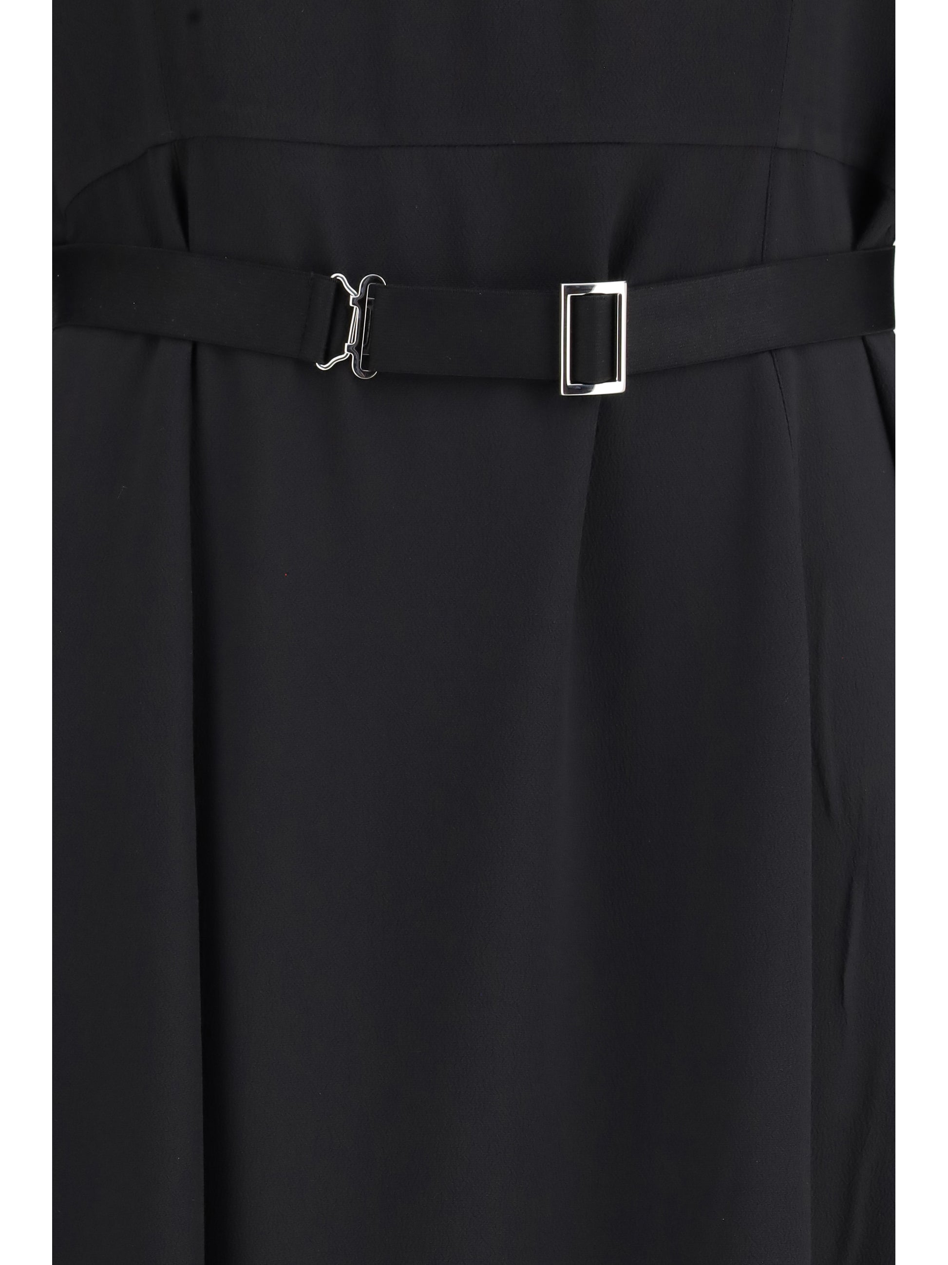 Prada Women Wool And Silk Midi Dress PRADA