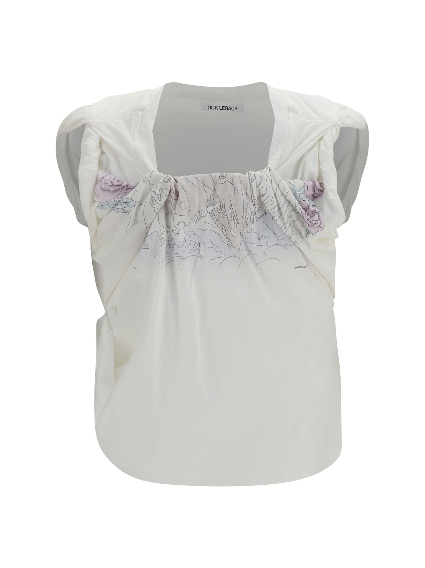 Our Legacy Women Twisted T-Shirt With Farewell Print OUR LEGACY
