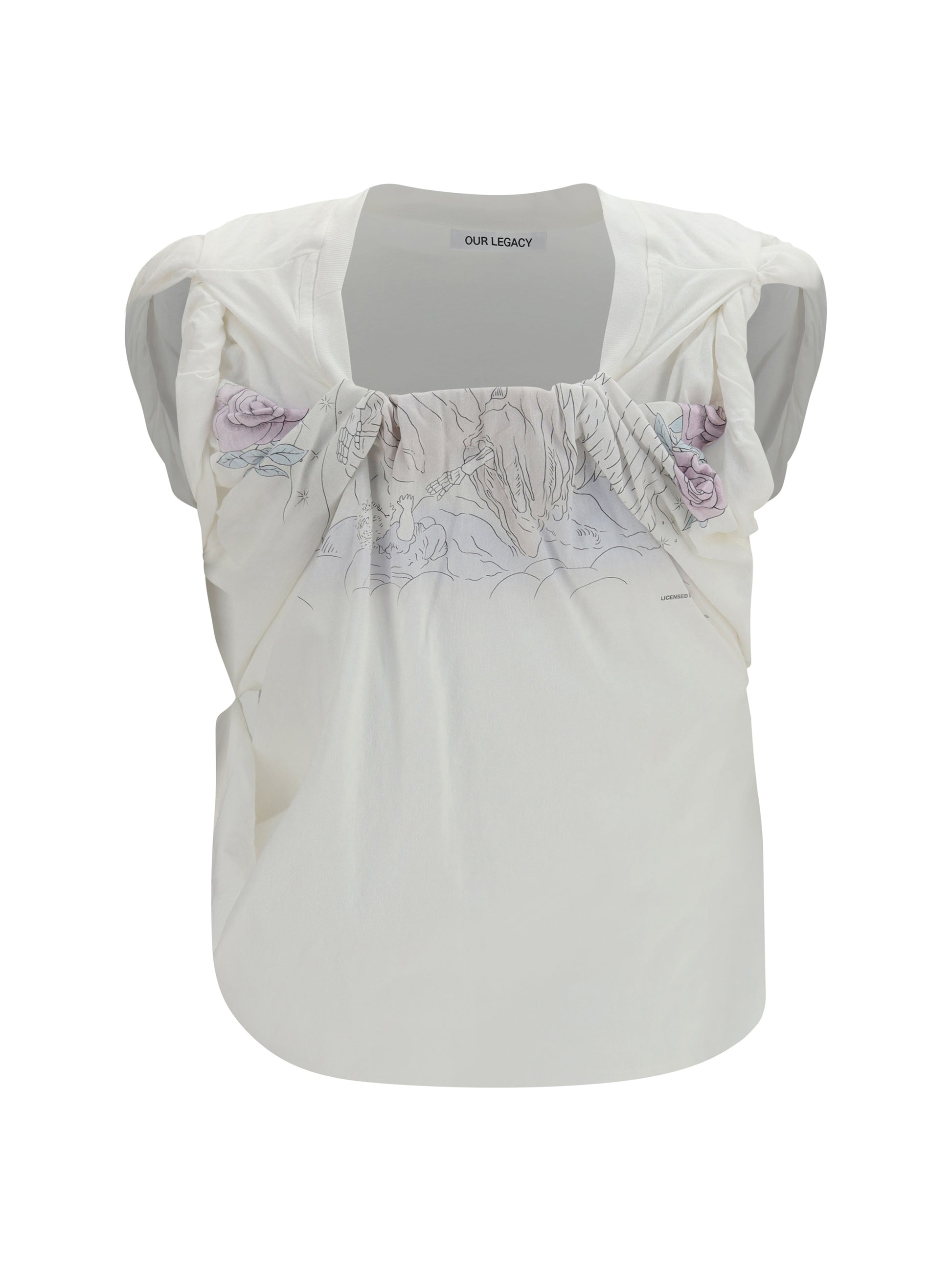 Our Legacy Women Twisted T-Shirt With Farewell Print OUR LEGACY