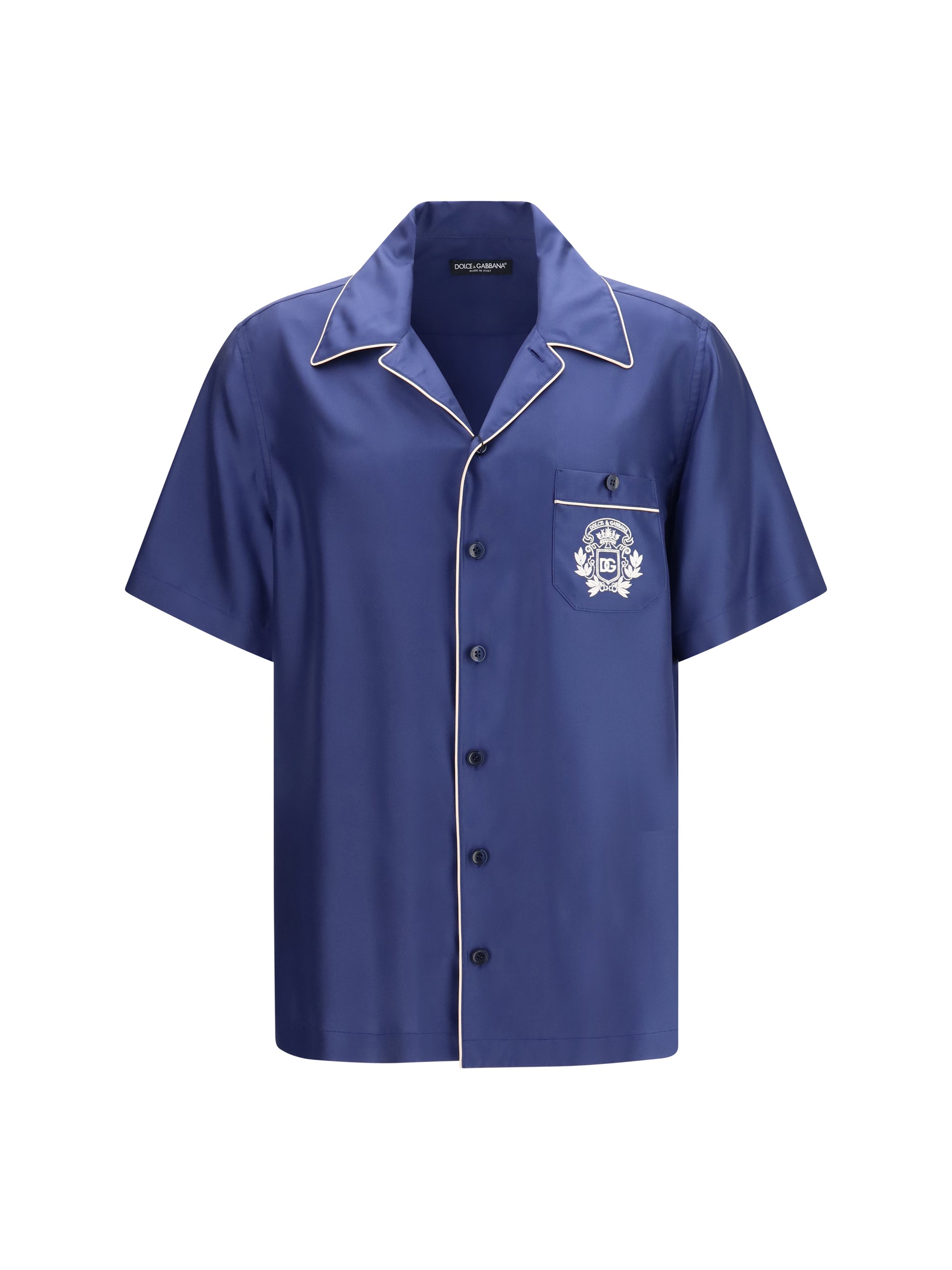 Dolce & Gabbana Men Hawaii Piping-Embroidered Shirt DOLCE & GABBANA