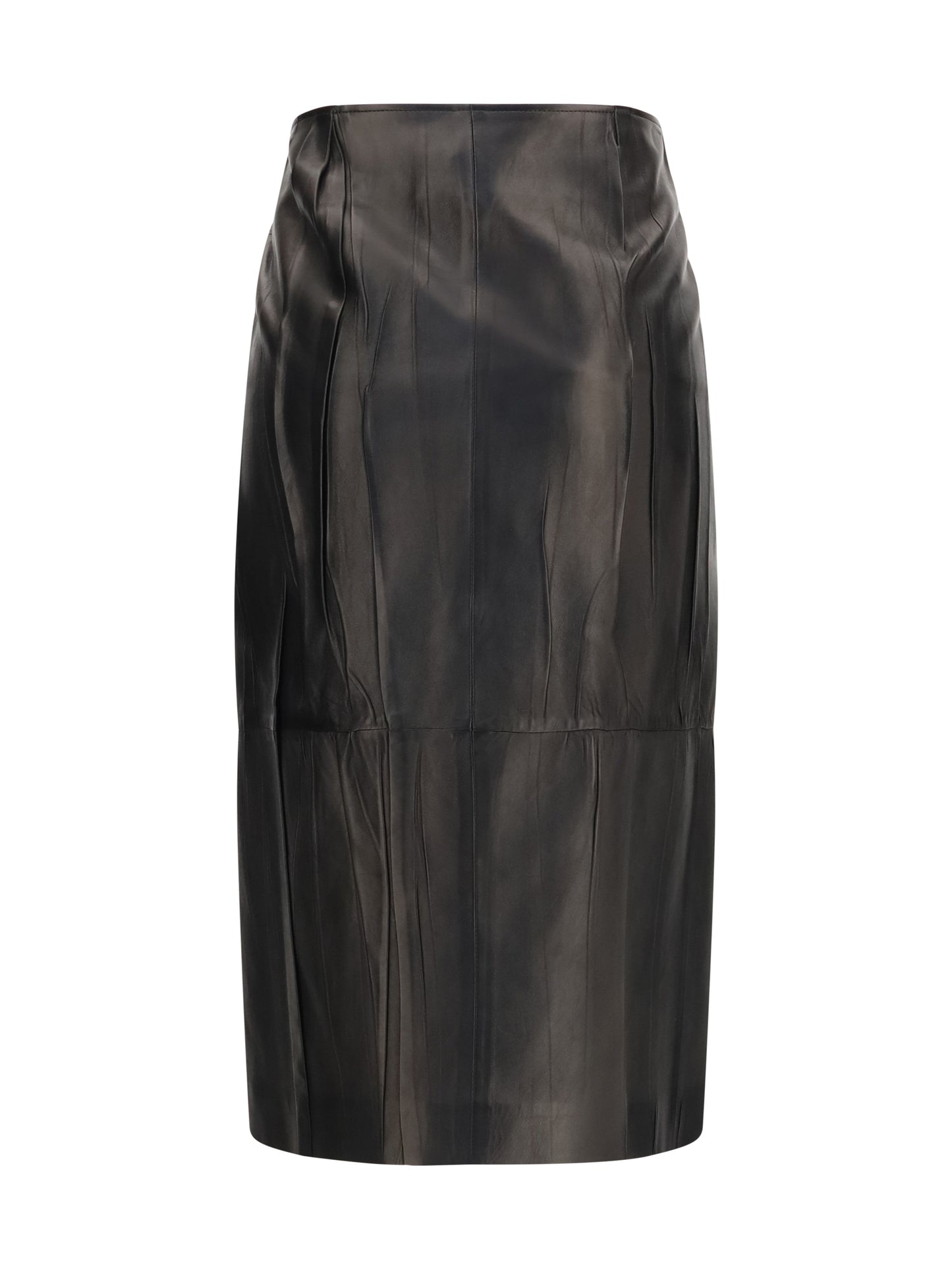 Ermanno Scervino Women Midi Leather Skirt ERMANO SCERVINO