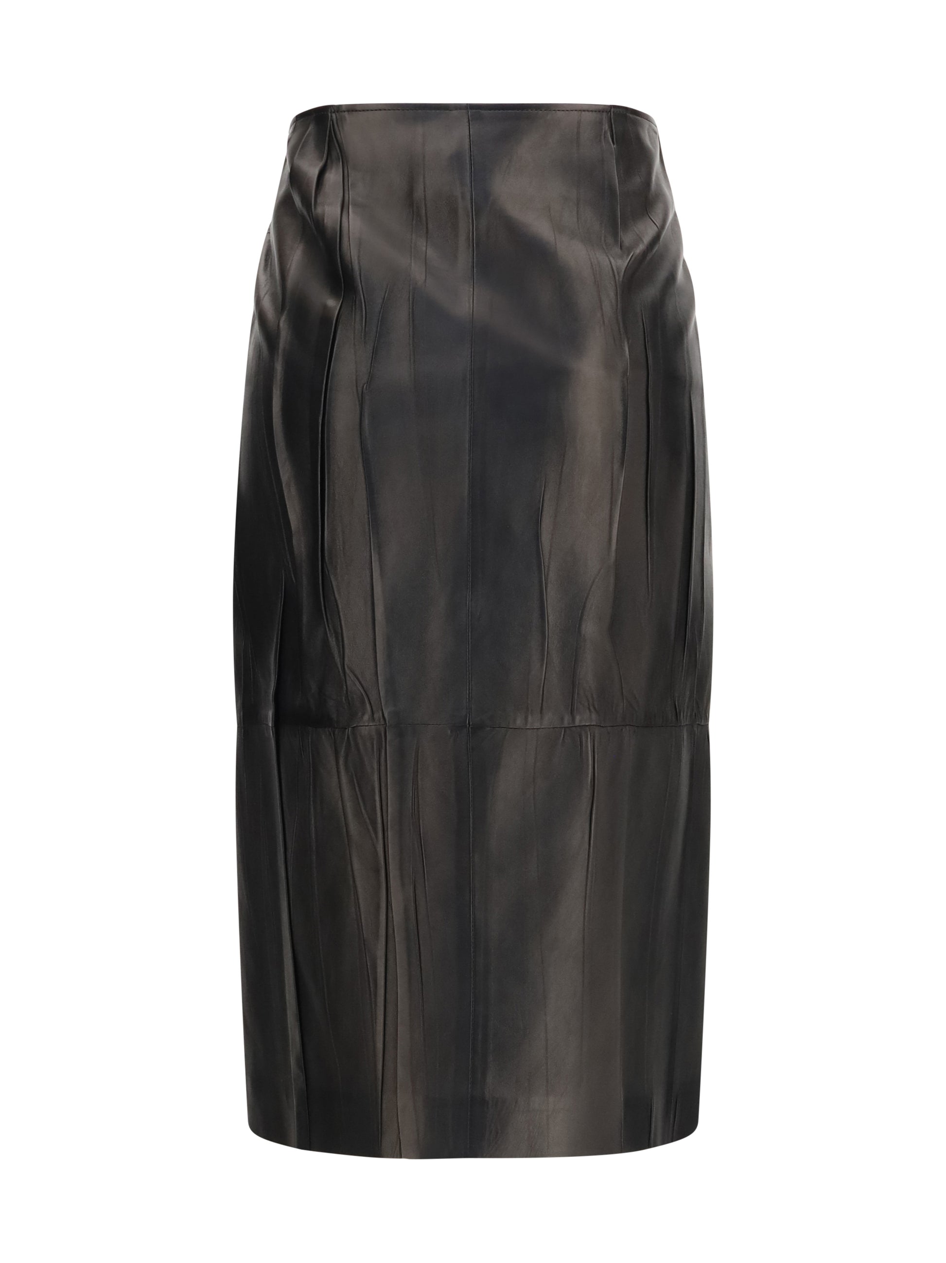 Ermanno Scervino Women Midi Leather Skirt ERMANO SCERVINO