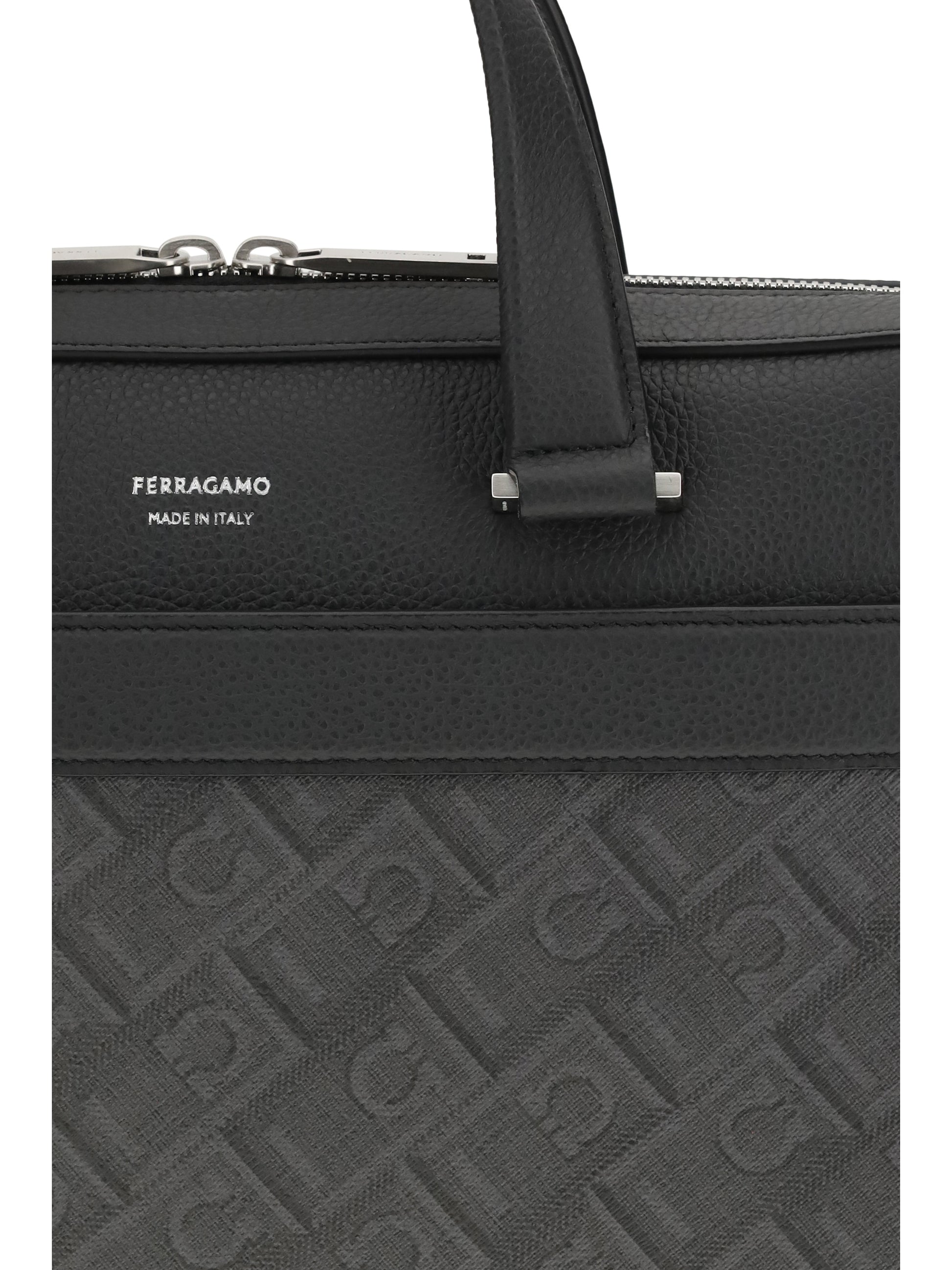 Ferragamo Men Monogram Work Bag FERRAGAMO