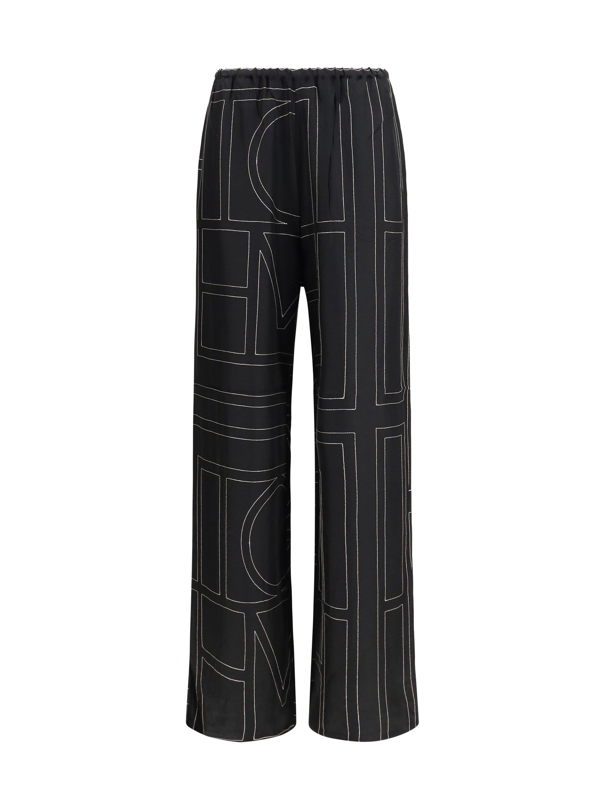 Toteme Women Silk Monogram Pants TOTEME