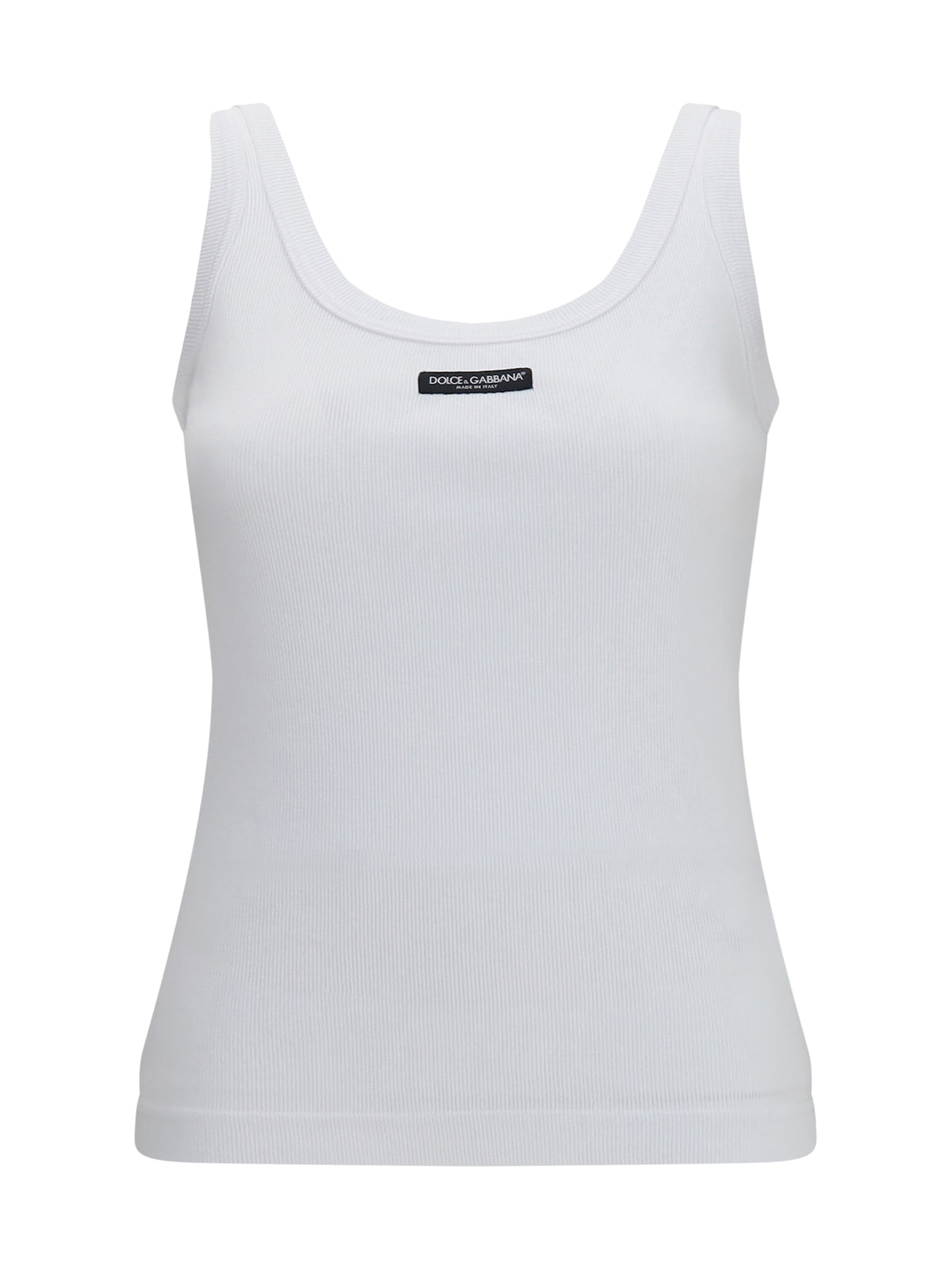 Dolce & Gabbana Women Ribbed Logo Tank Top DOLCE & GABBANA
