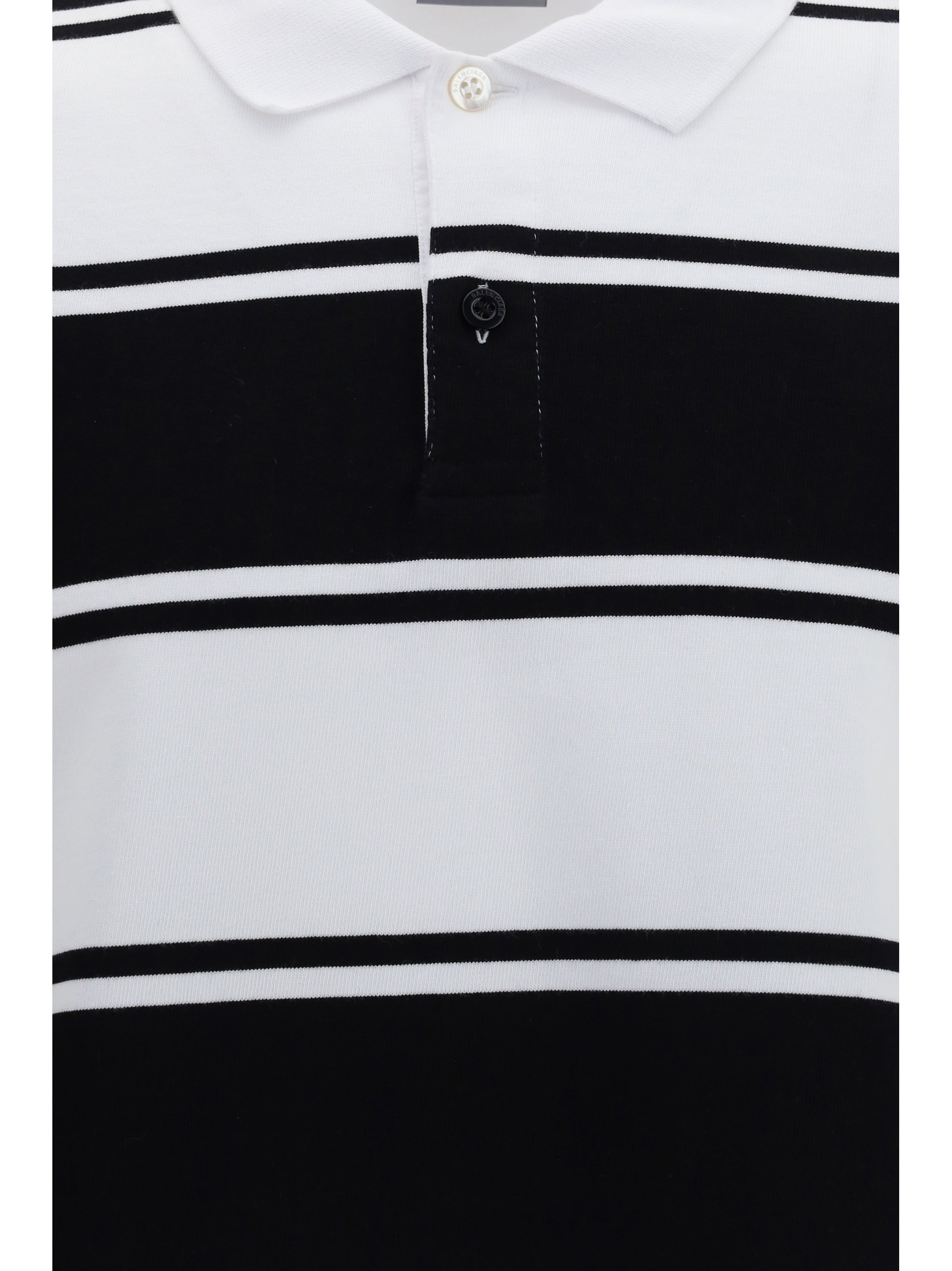 Balenciaga Men Striped Long-Sleeve Polo BALENCIAGA