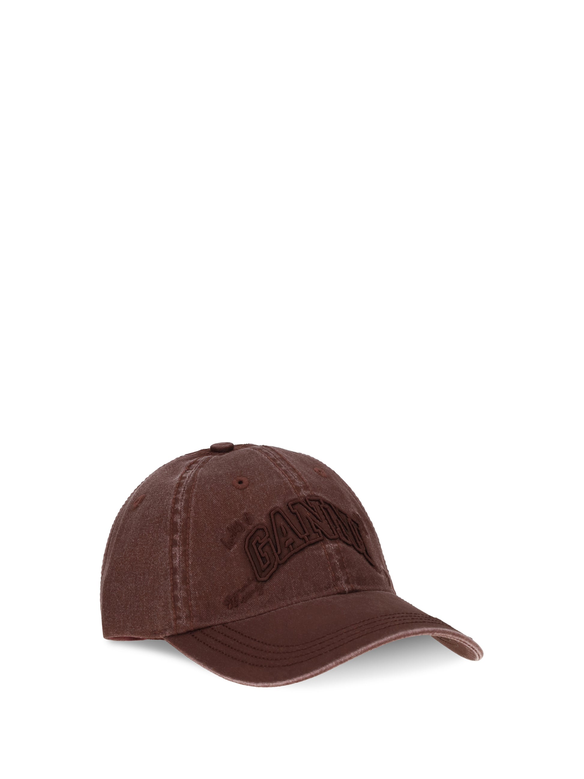 Ganni Women Cotton Baseball Cap With Embroidered Logo GANNI