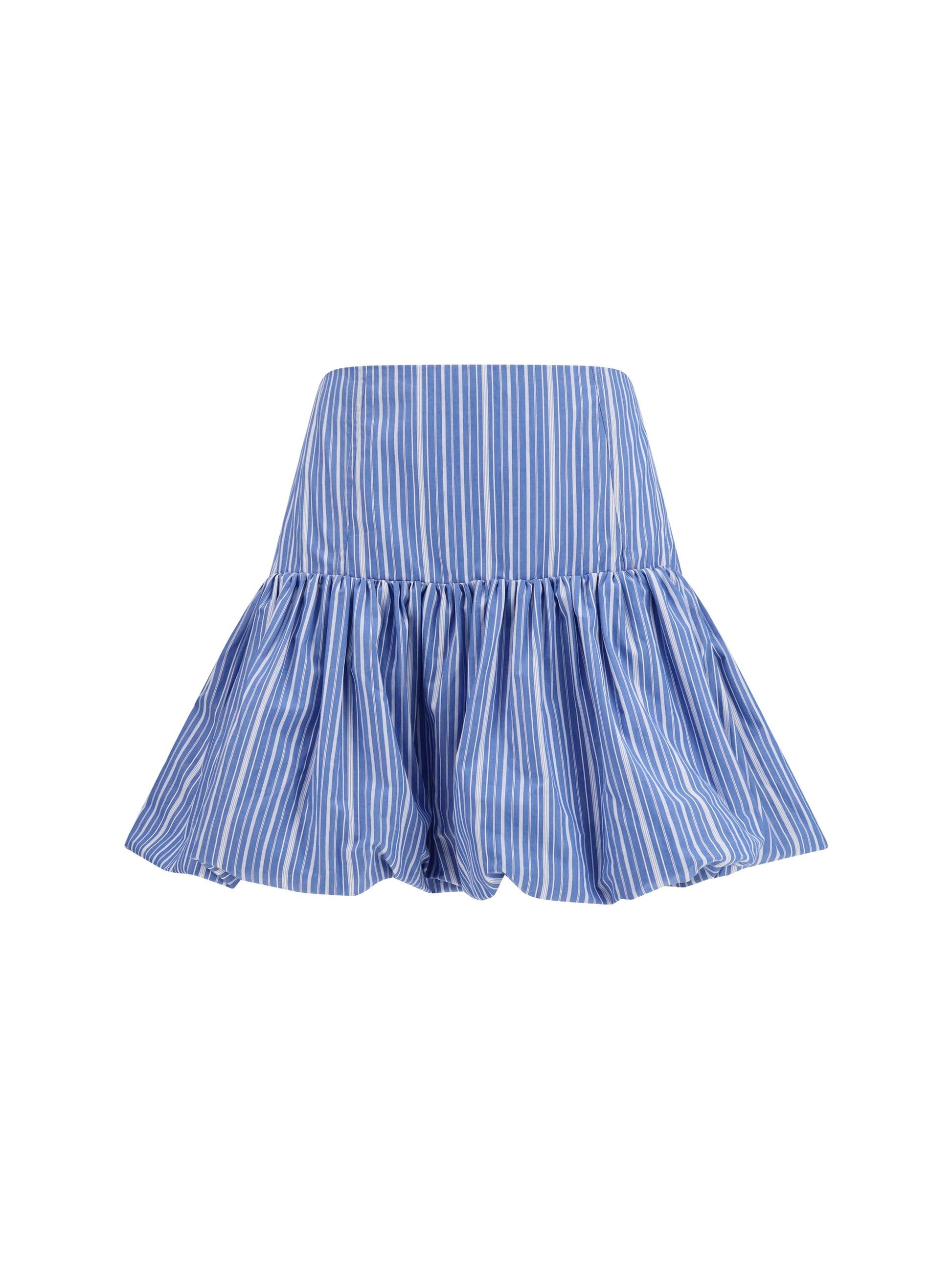 Ganni Women Striped Mini Balloon Skirt GANNI