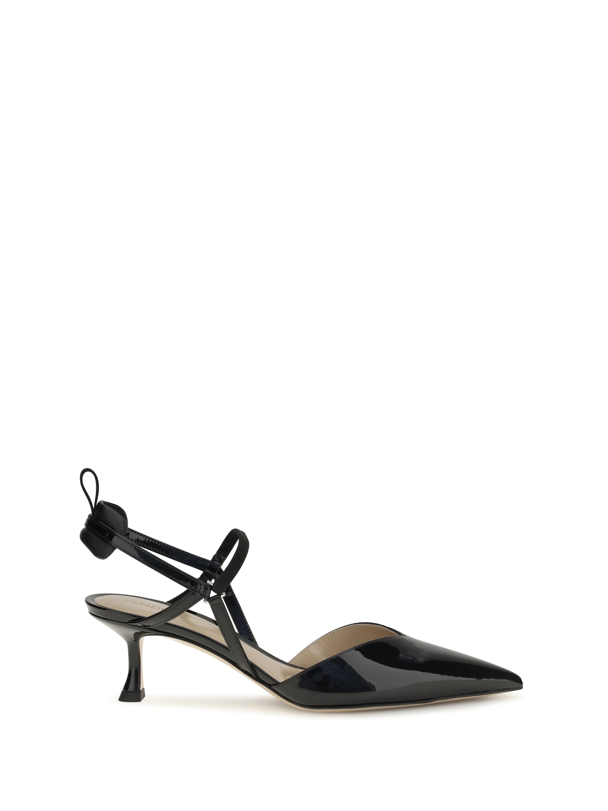 Fendi Women Patent Leather Colibrì Slingback Pumps FENDI