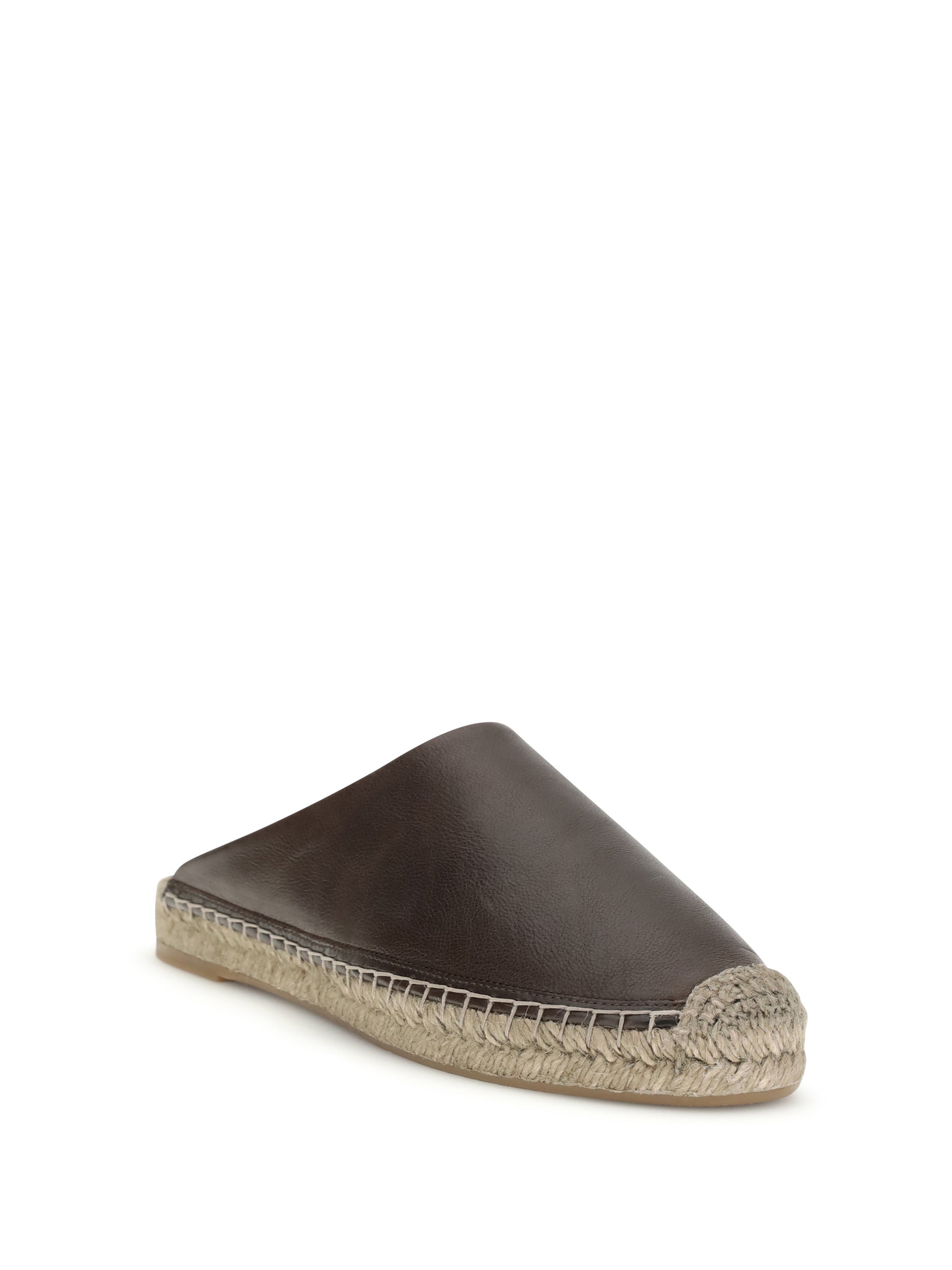 Brunello Cucinelli Women Leather Espadrilles Mules BRUNELLO CUCINELLI