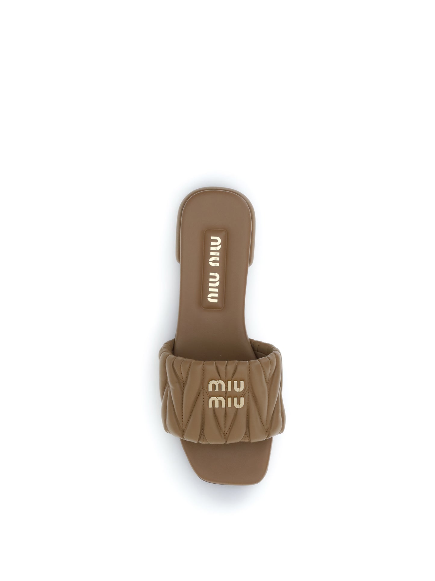 Miu Miu Women Matelassé Nappa Leather Sandals MIU MIU